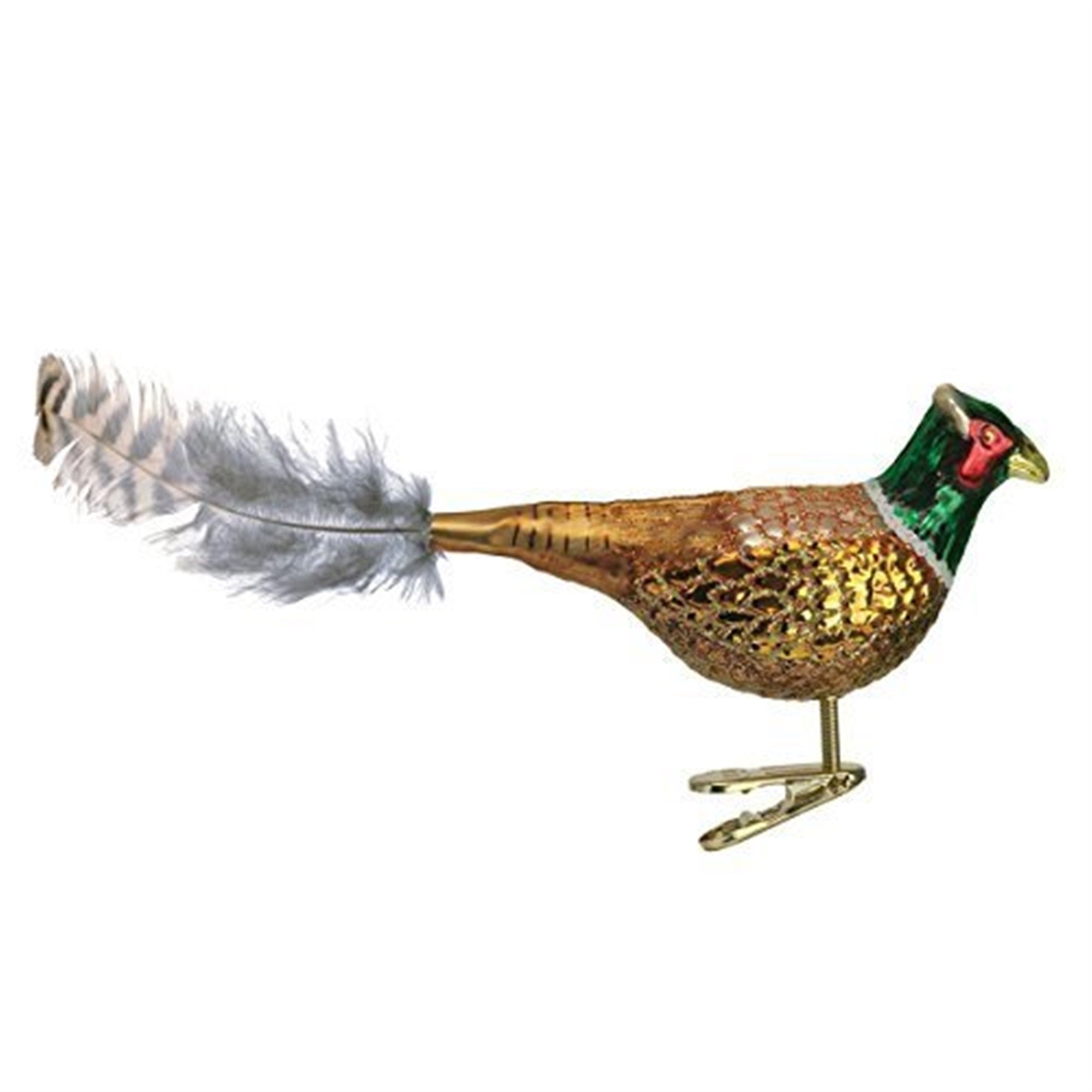 Old World Christmas Glass Blown Pheasant Ornament