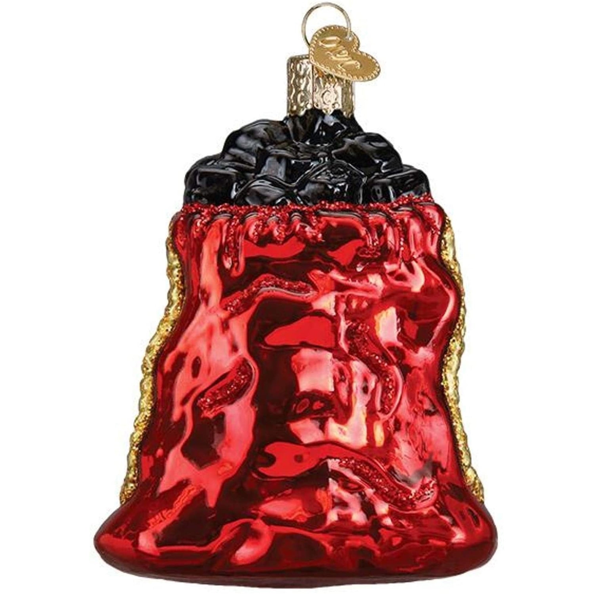 Old World Christmas Blown Glass Christmas Ornament, Bag of Coal