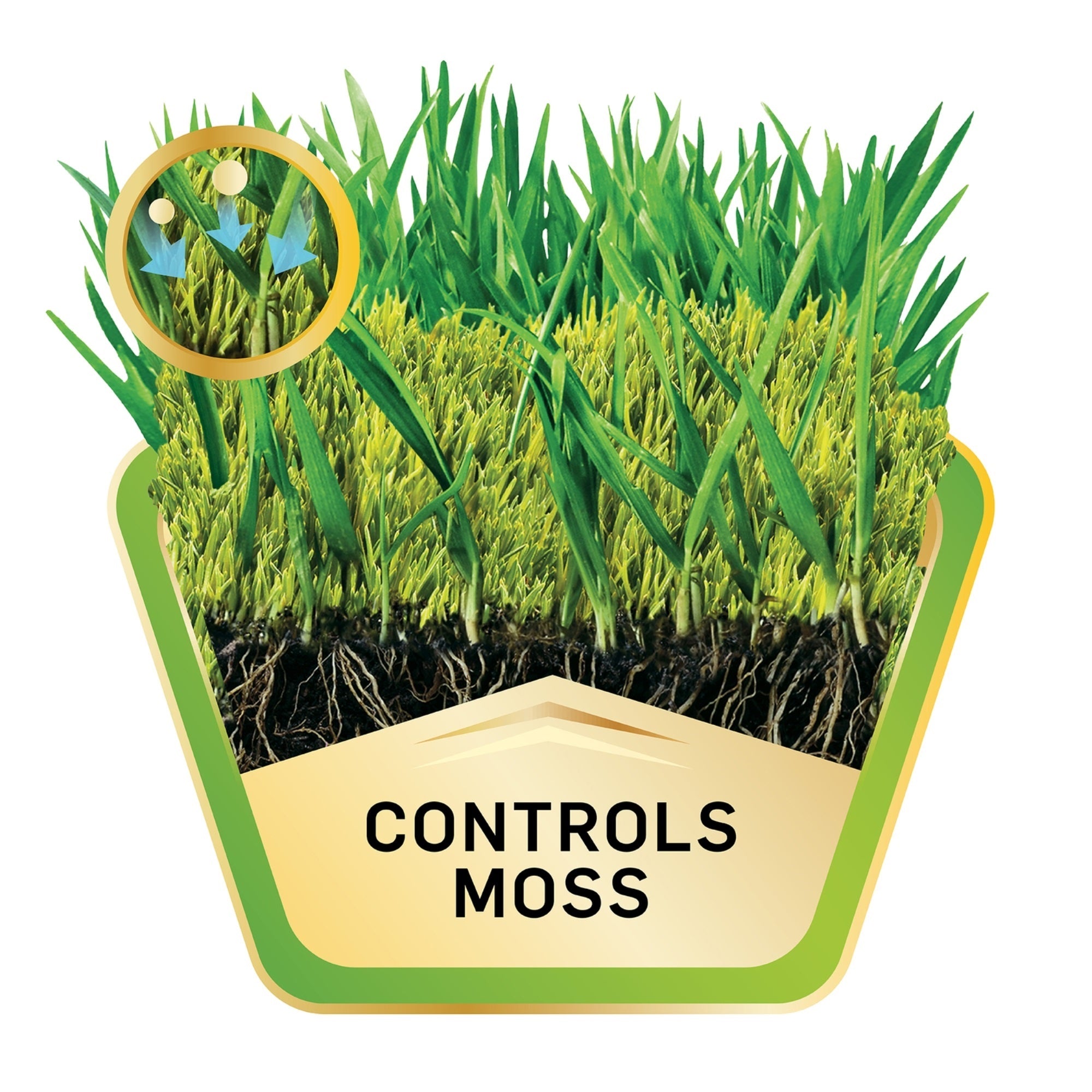 Scotts Moss-EX Ready-to-Use Control Moss Control For Lawns, 5M (18lb bag)