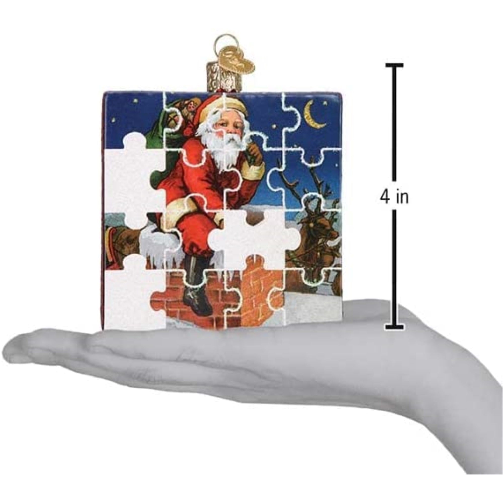 Old World Christmas Glass Blown Tree Ornament, Santa Jigsaw Puzzle