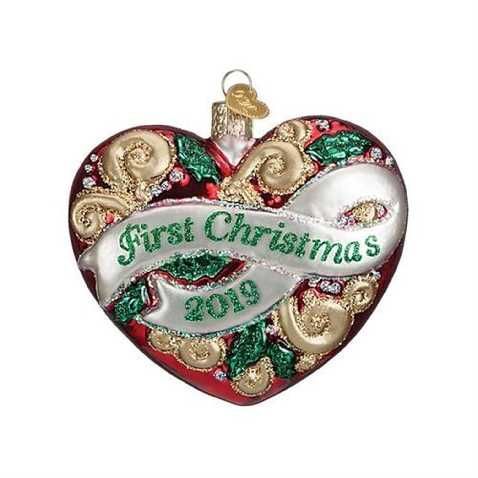 Old World Christmas 2019 First Christmas Heart