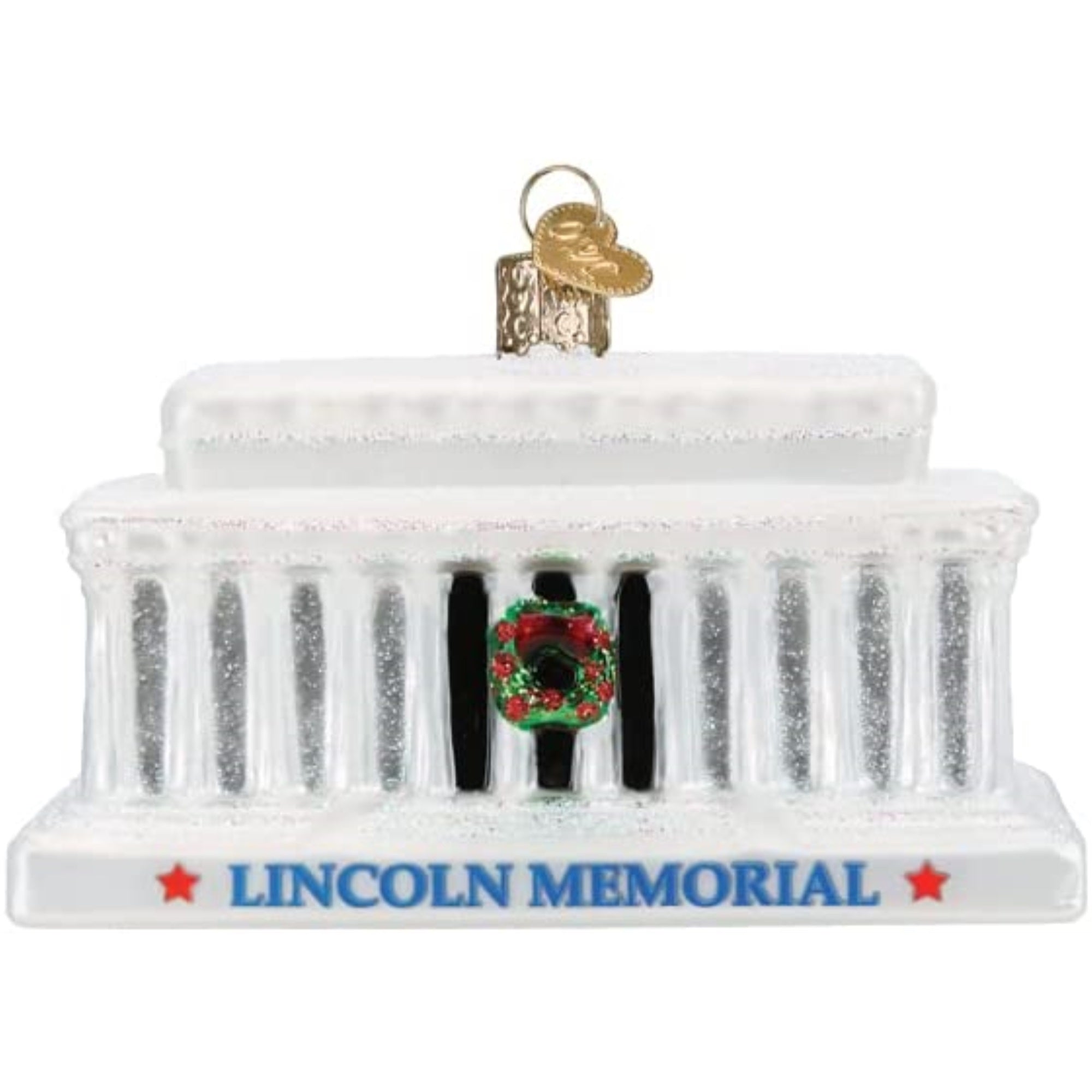 Old World Christmas Lincoln Memorial Glass Blown Ornament for Christmas Tree