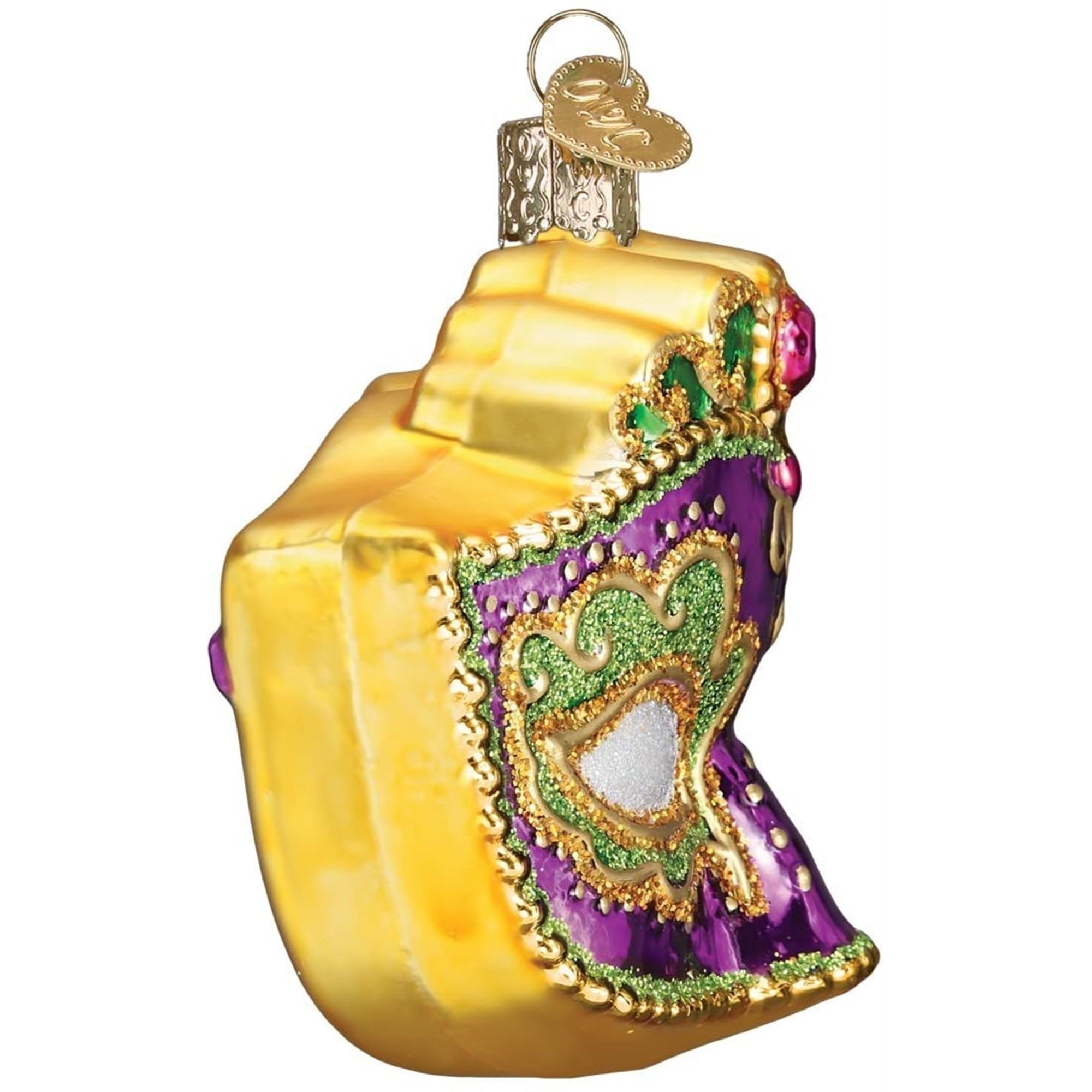 Old World Christmas Mardi Gras Mask Glass Blown Ornament