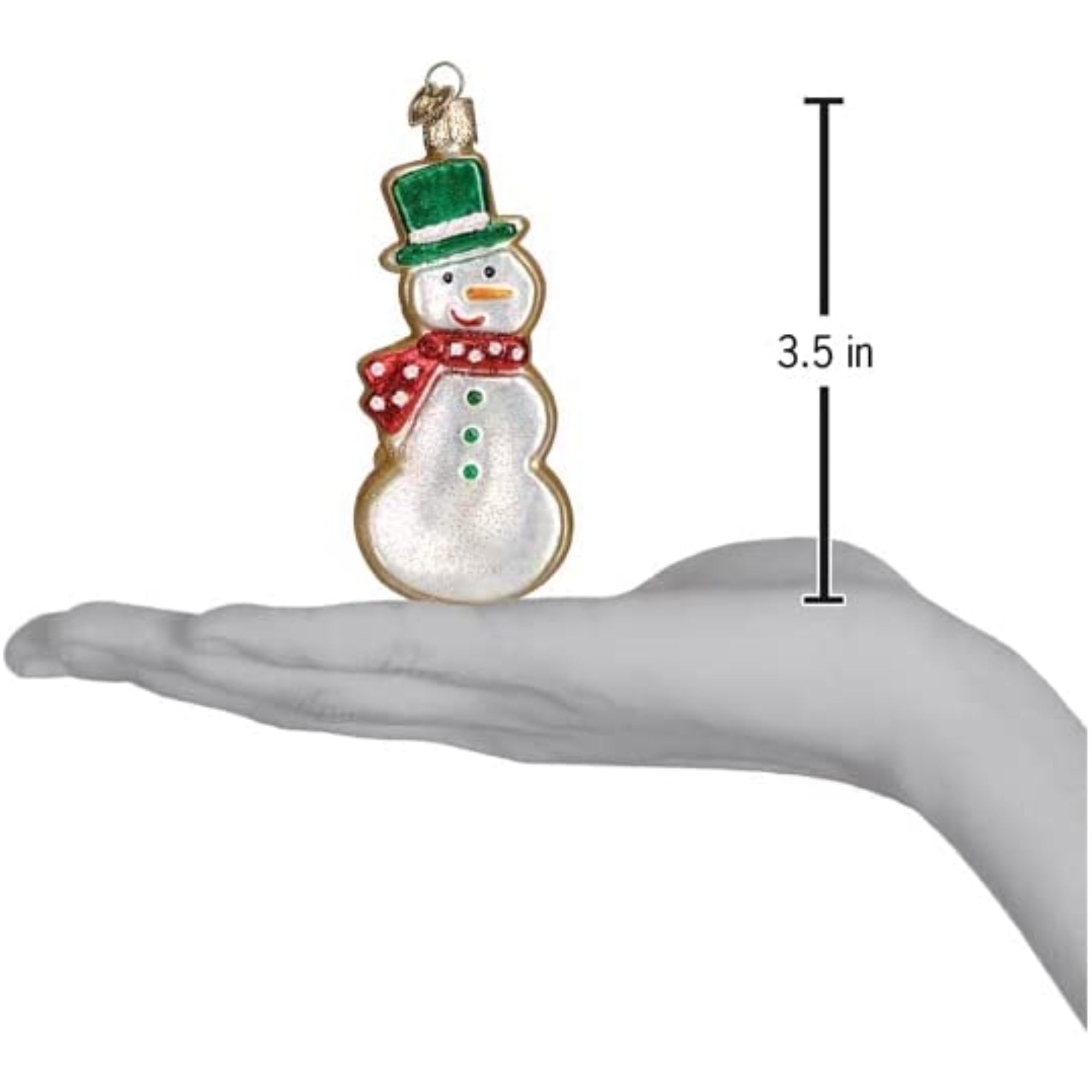 Old World Christmas Glass Blown Tree Ornament, Snowman Sugar Cookie