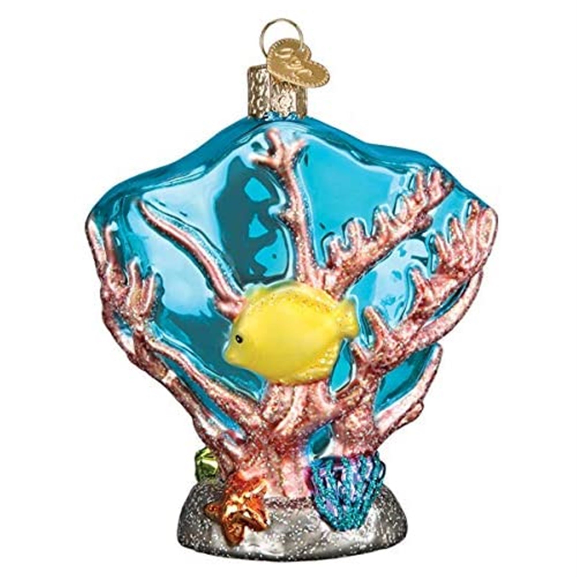 Old World Christmas Glass Blown Ornament, Coral Reef, 4"