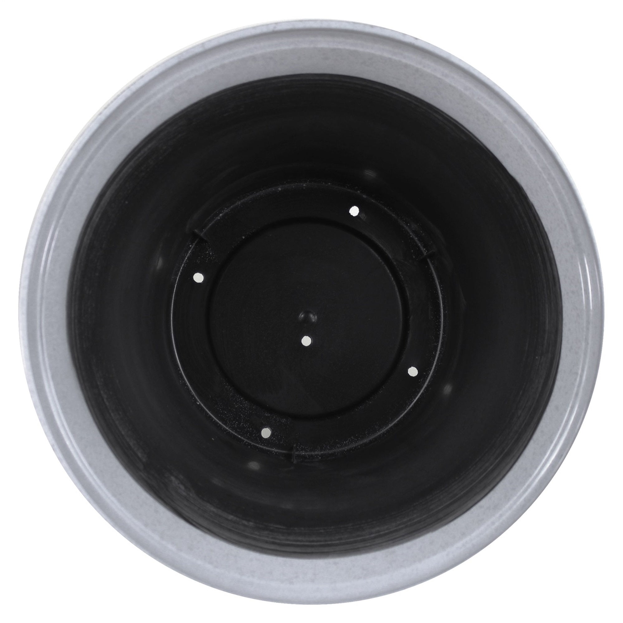 Garden Elements Indoor/Outdoor Plastic Modern Logo Planter with Drainage Holes, Lightweight & Durable, 14.75"