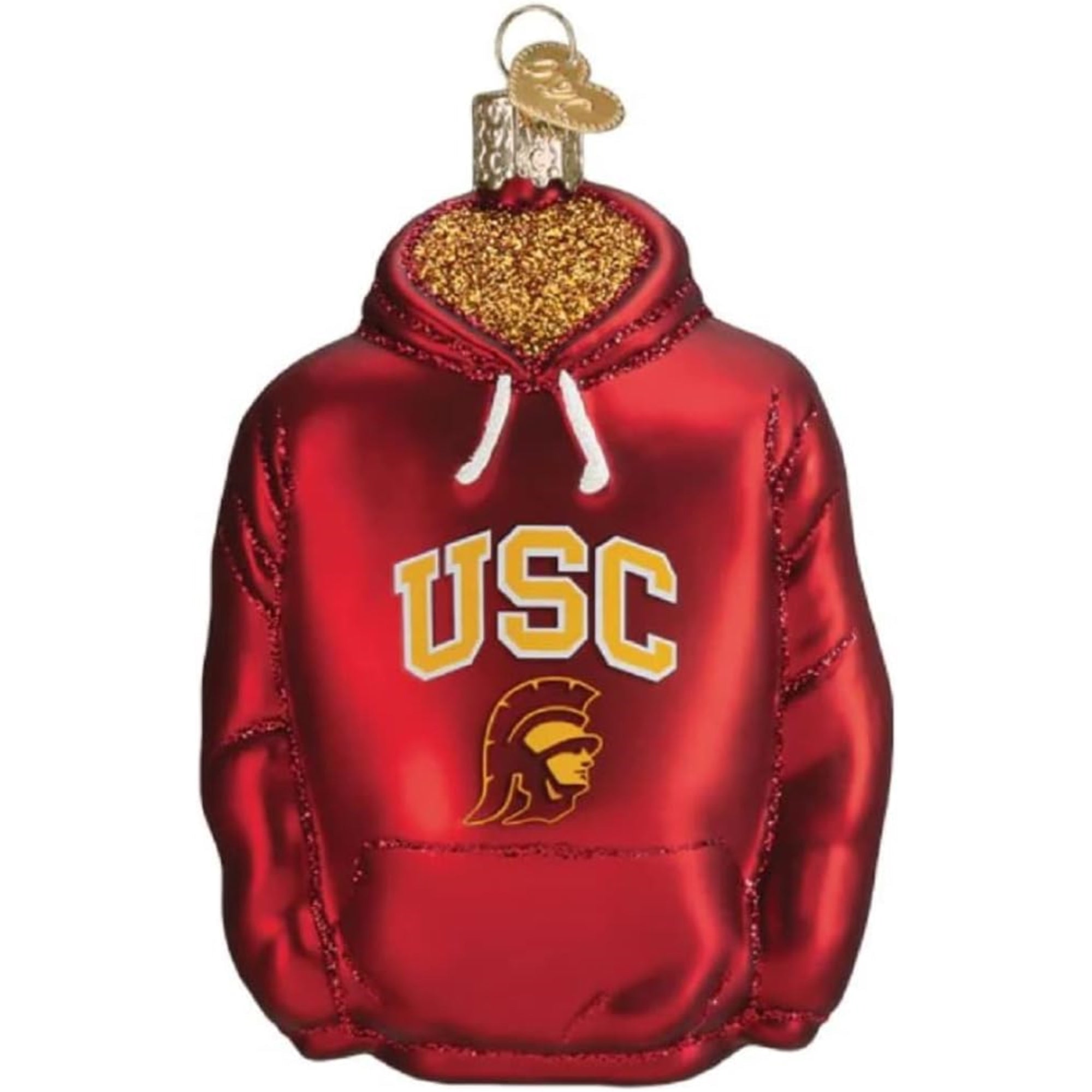 Old World Christmas USC Hoodie Glass Blown Ornament for Christmas Tree