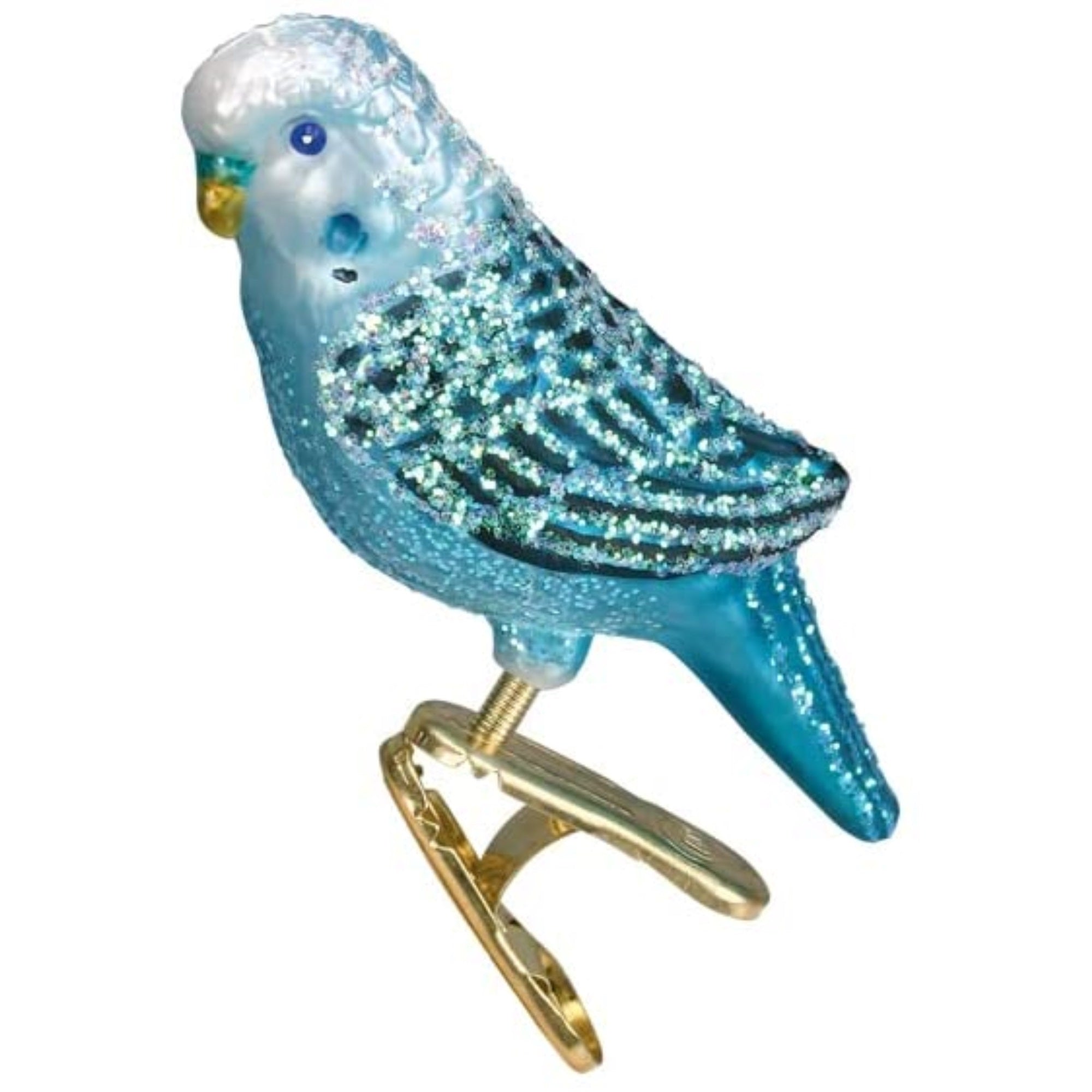 Old World Christmas Blue Miniature Parakeet Glass Blown Ornament Christmas Tree