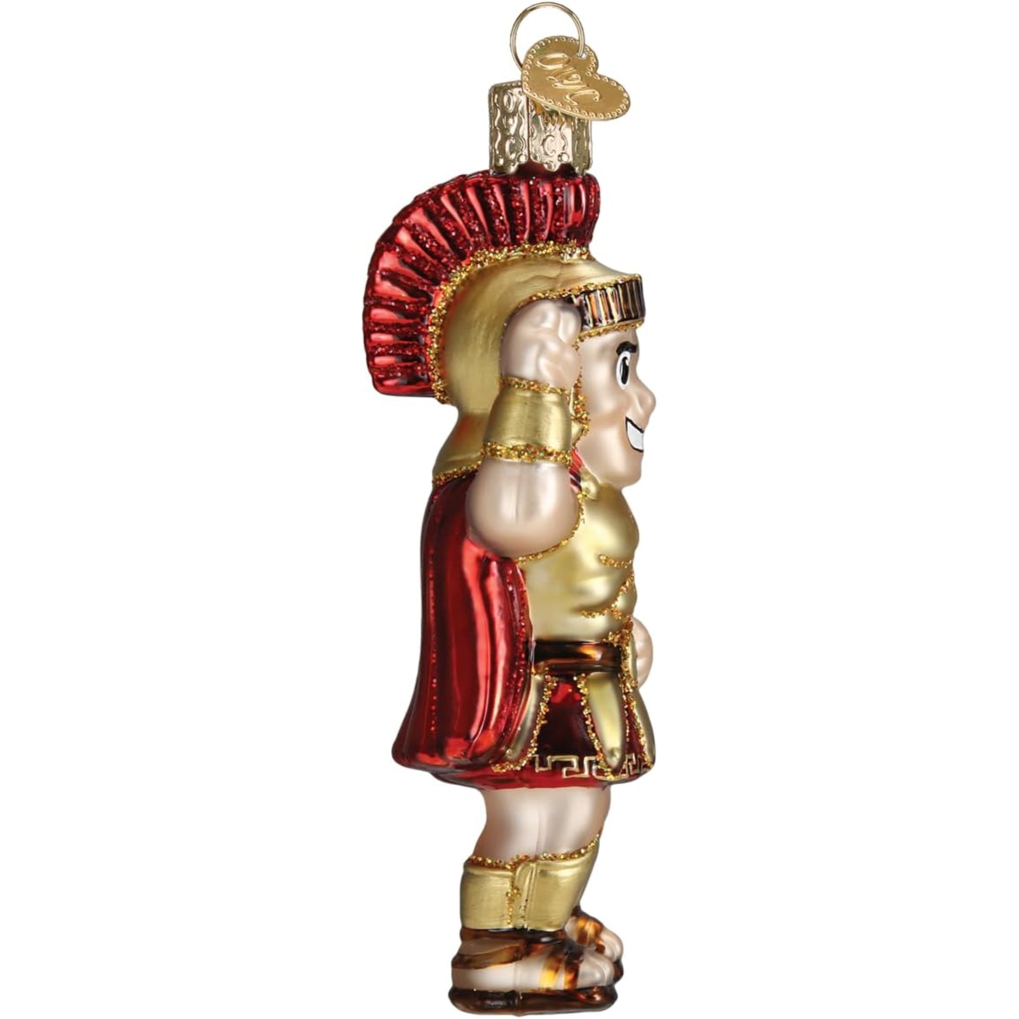 Old World Christmas USC Tommy Trojan Blown Glass Holiday Ornament