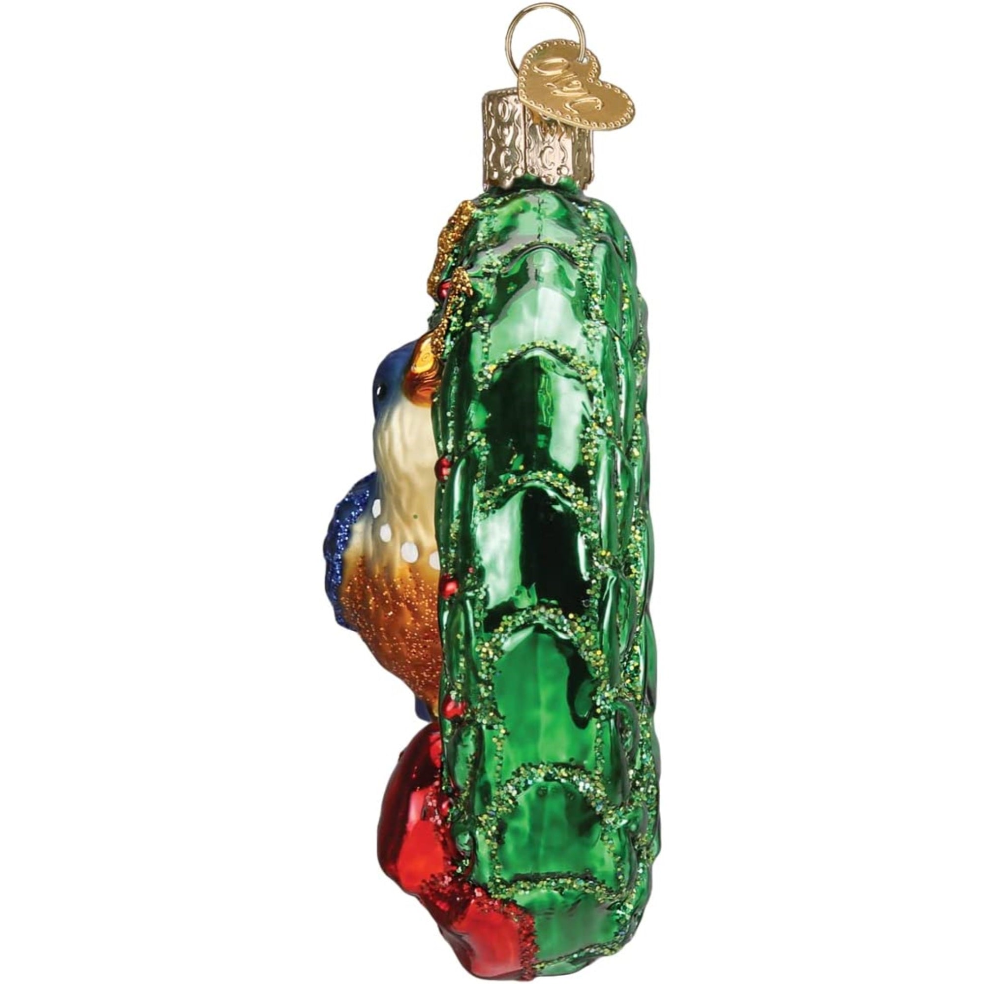 Old World Christmas Glass Blown Calling Bird Ornament, 3.75"