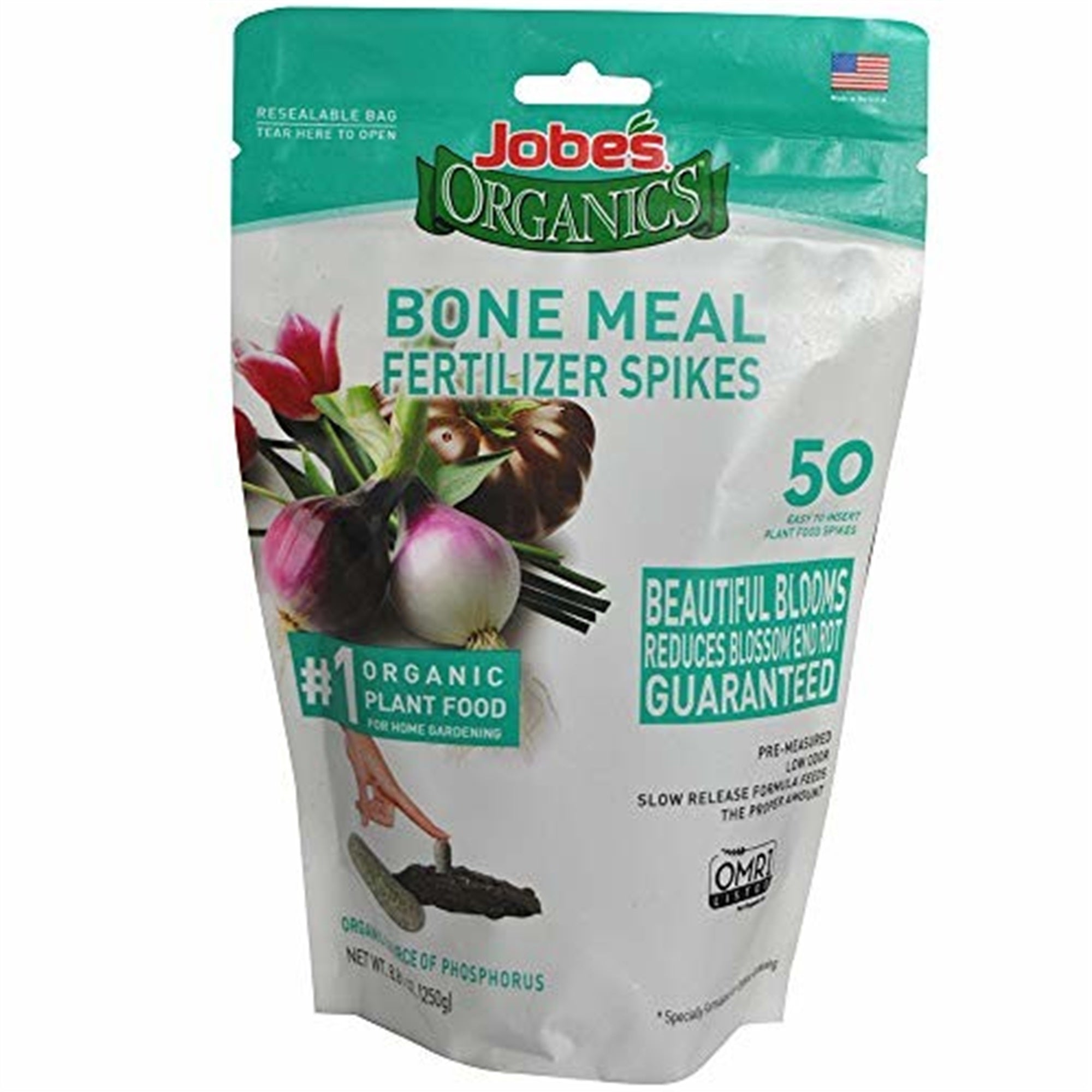 Jobe's Organics Bone Meal Fertilizer Spikes, 50 count