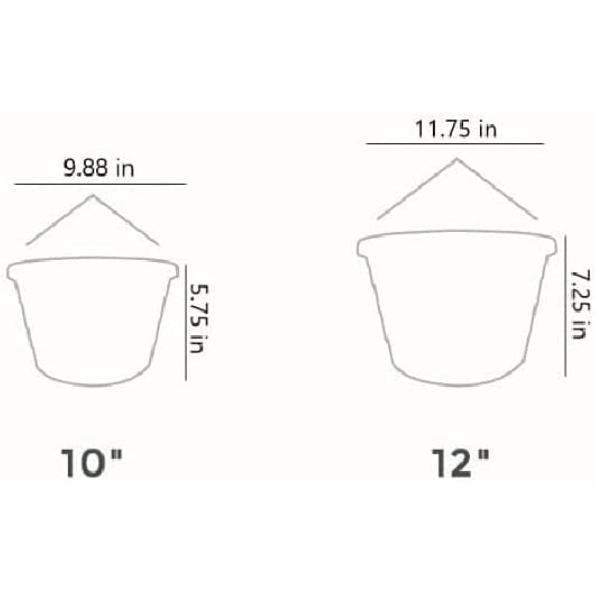 The HC Companies Euro Swirl Hanging Basket, White, 10-Inch