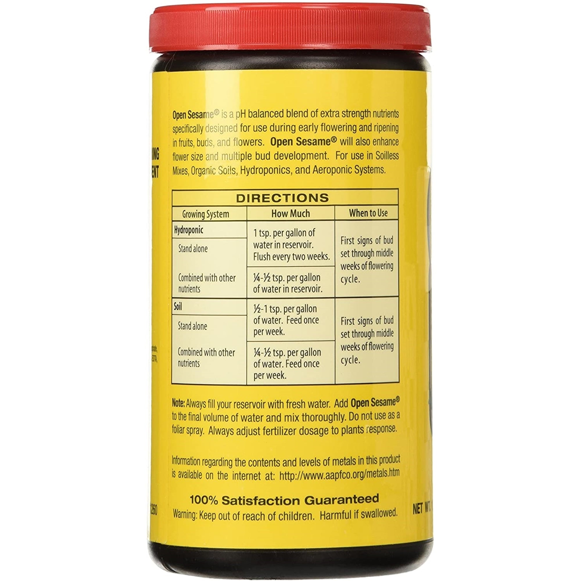 FoxFarm Open Sesame Soluble Fertilizer, Canister (5-45-19) 1 Pound