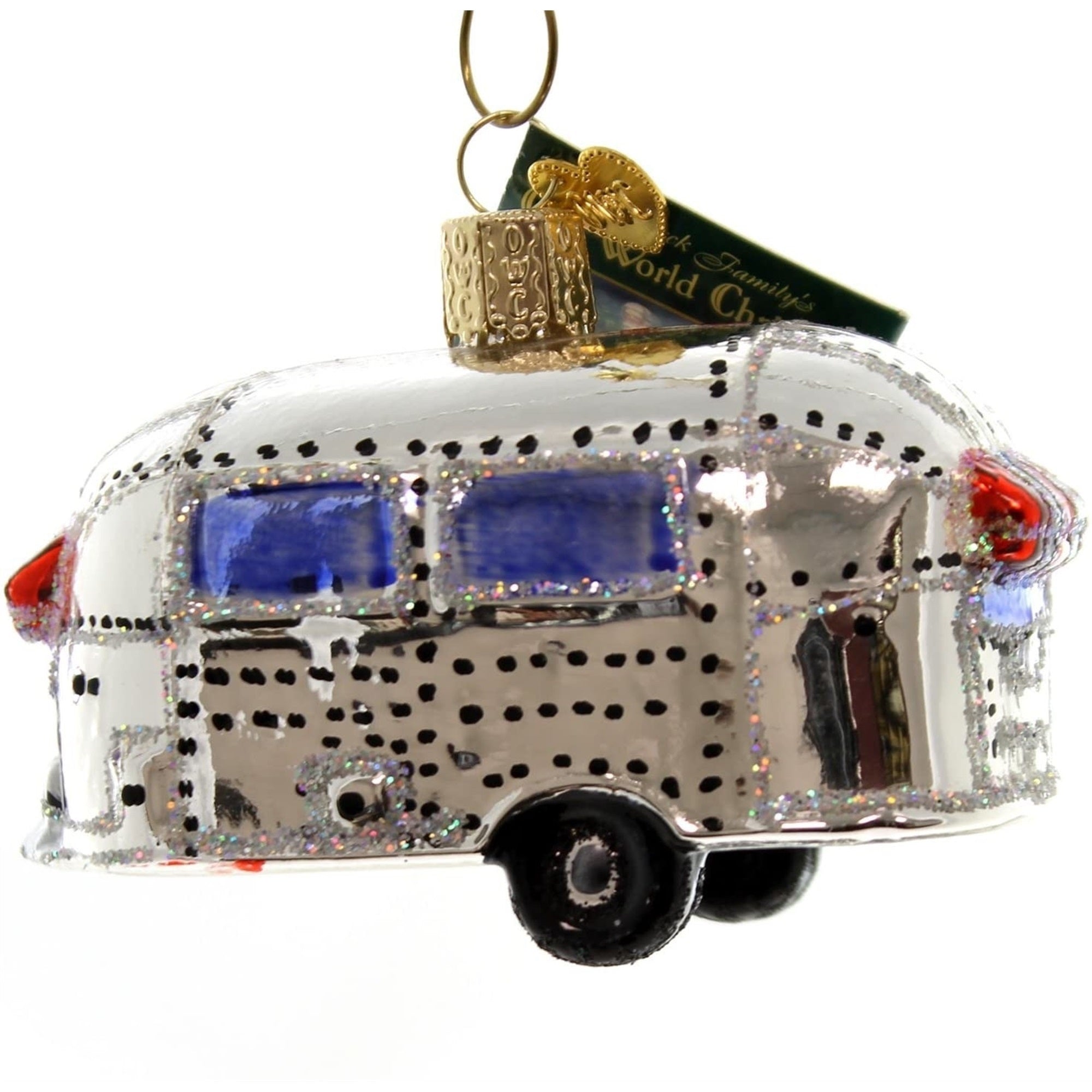 Old World Christmas Glass Blown Vintage Trailer Ornament