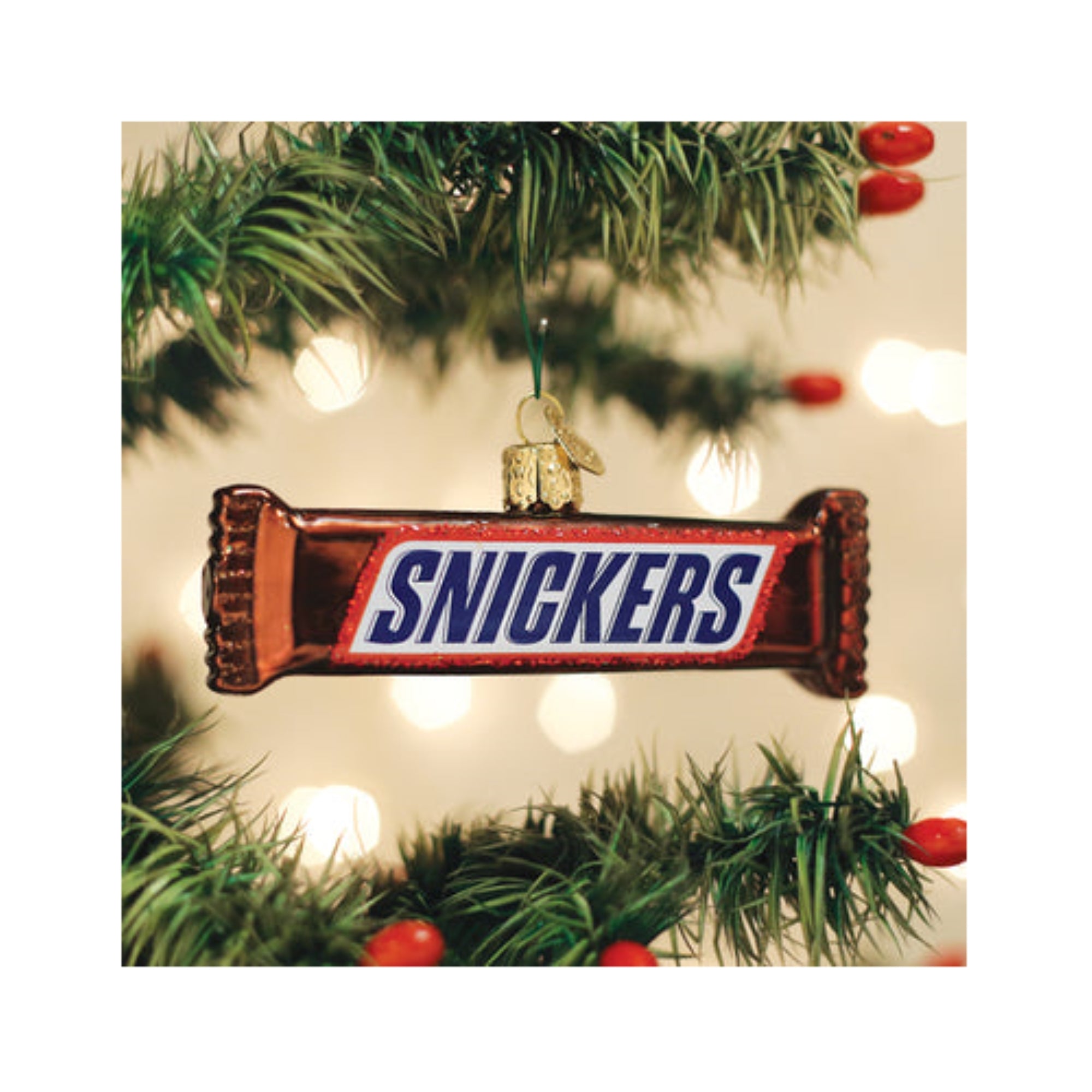 Old World Christmas Blown Glass Christmas Ornament, Snickers