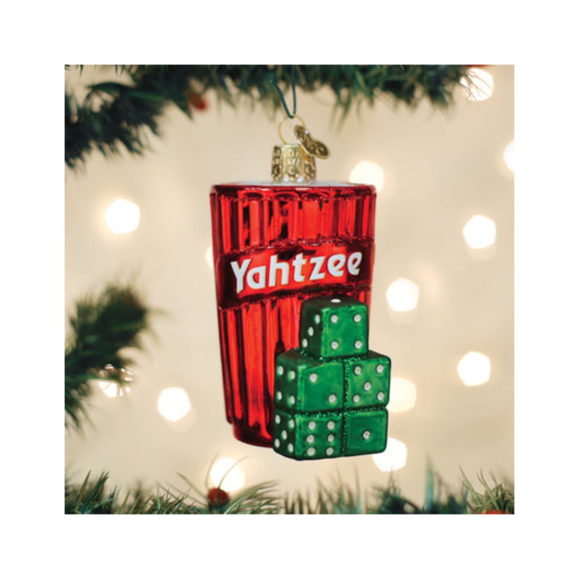 Old World Christmas Glass Blown Ornaments for Tree, Yahtzee