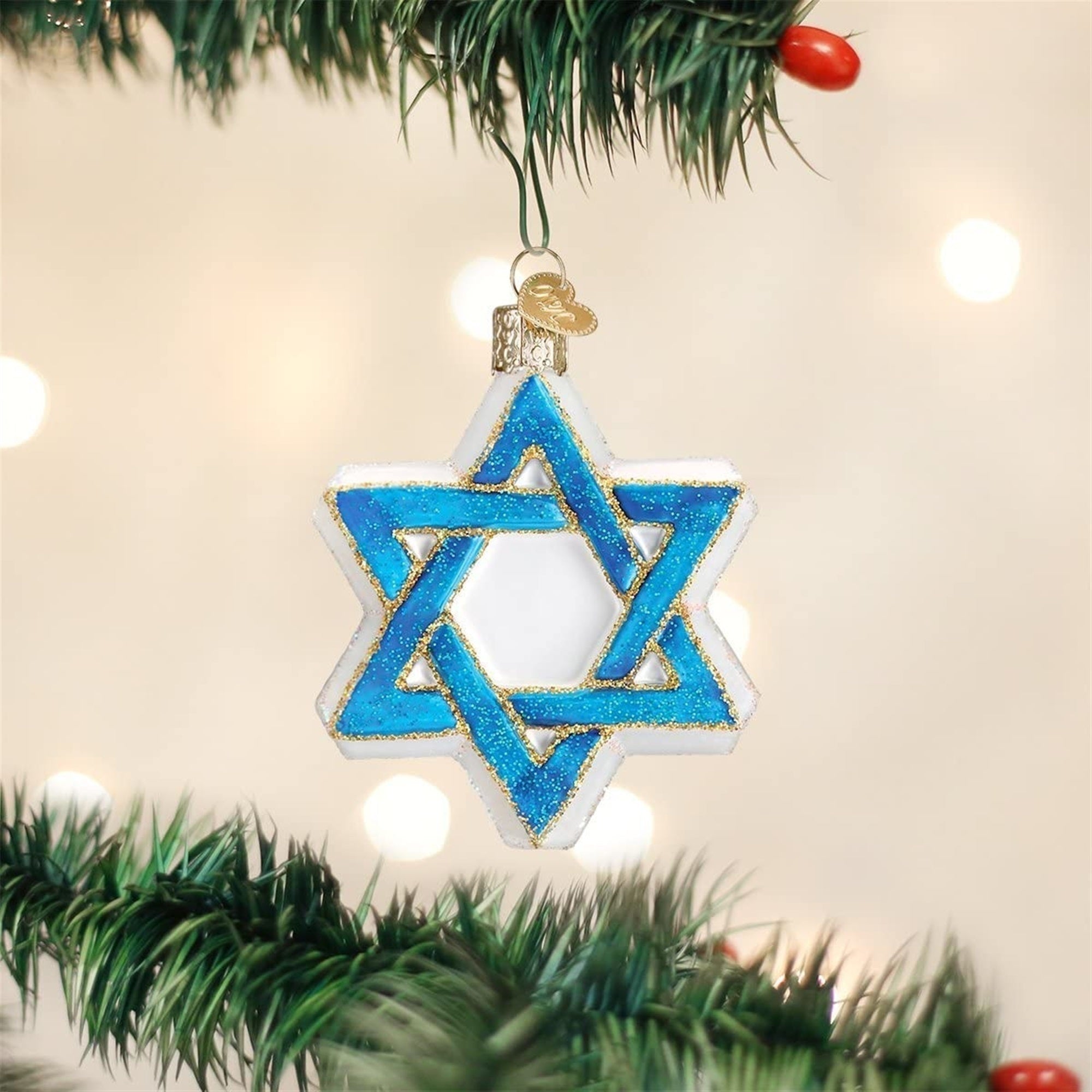 Old World Christmas Blown Glass Christmas Ornament, Star of David