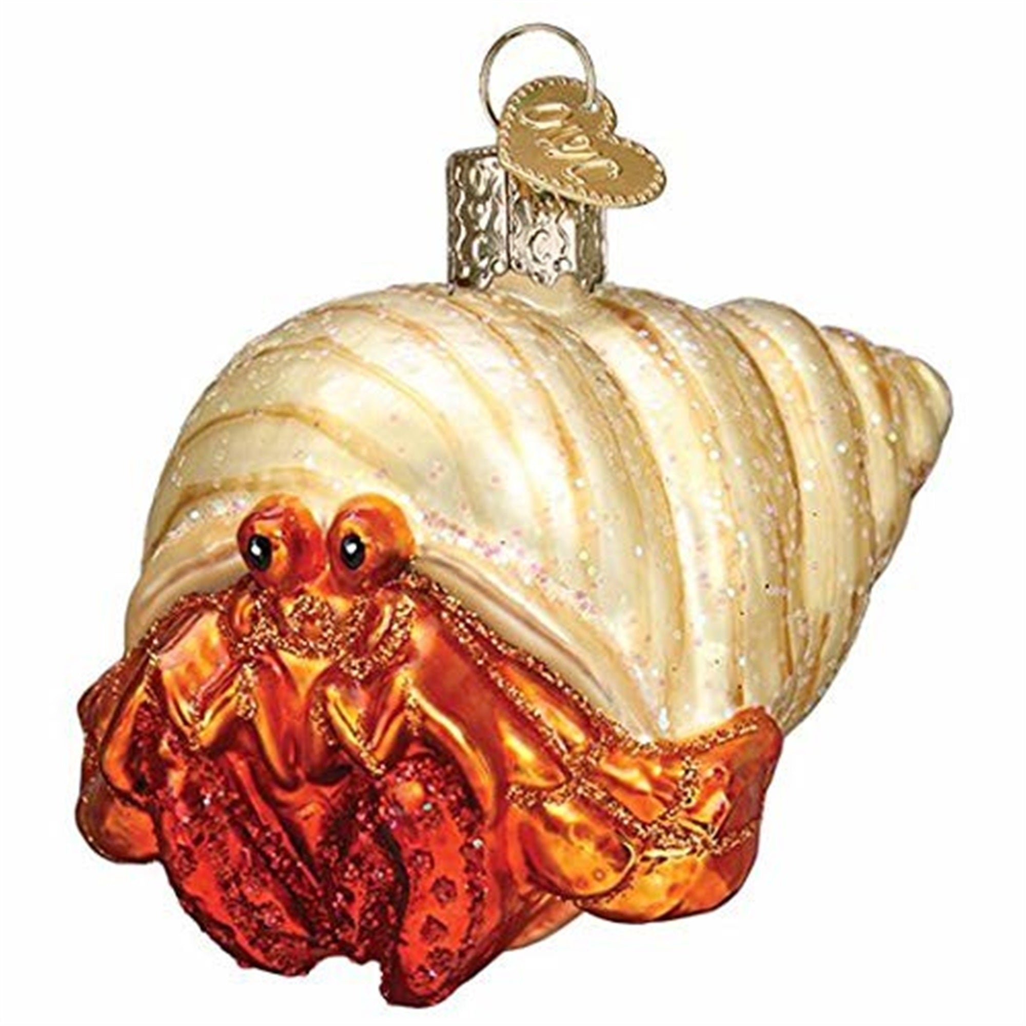 Old World Christmas Glass Blown Hermit Crab Ornament
