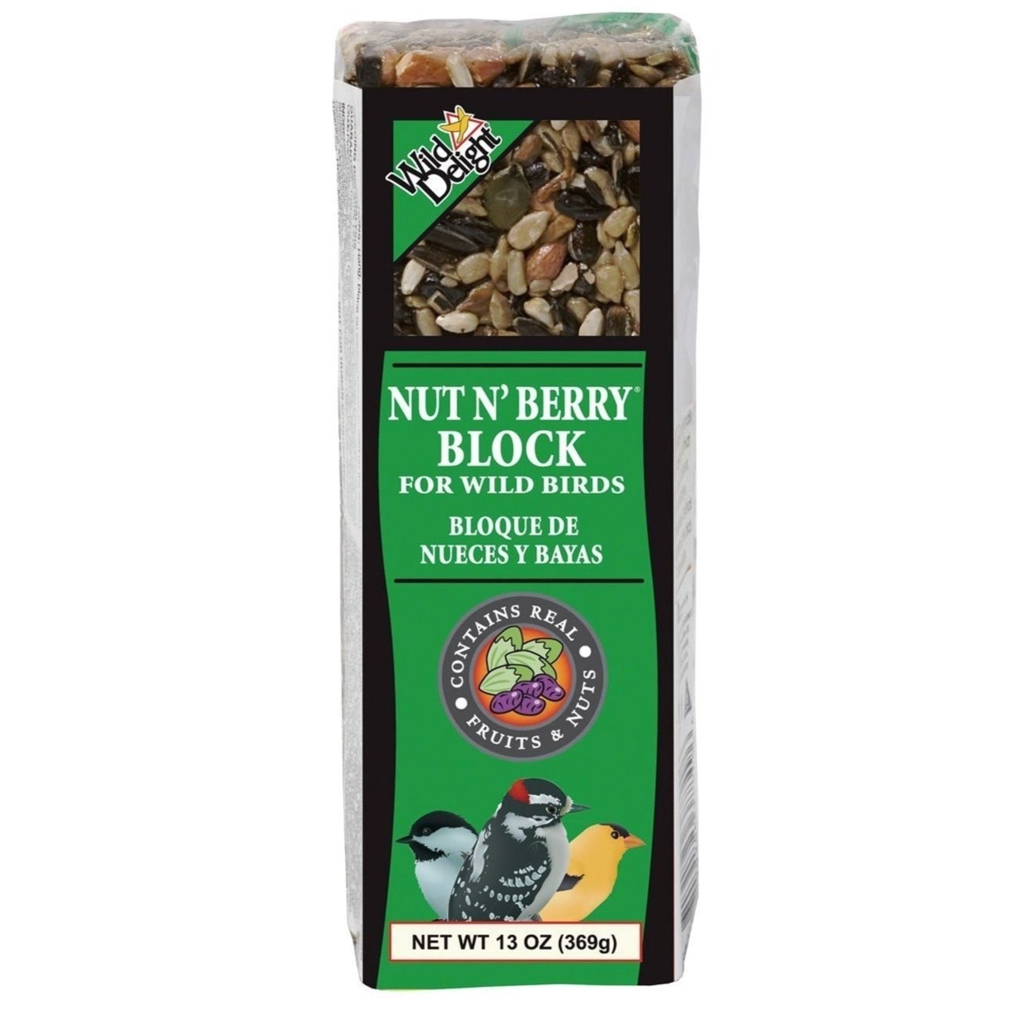 Wild Delight 388350 Nut N Berry Bird Food Block, 13 Ounces