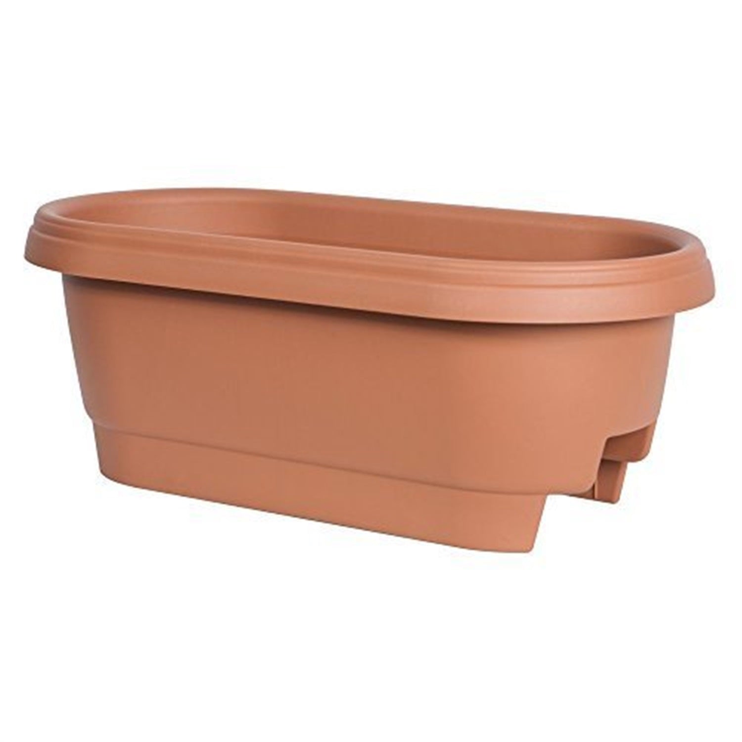 Bloem Classic Oval Deck Rail Planter, Terra Cotta Color 24"