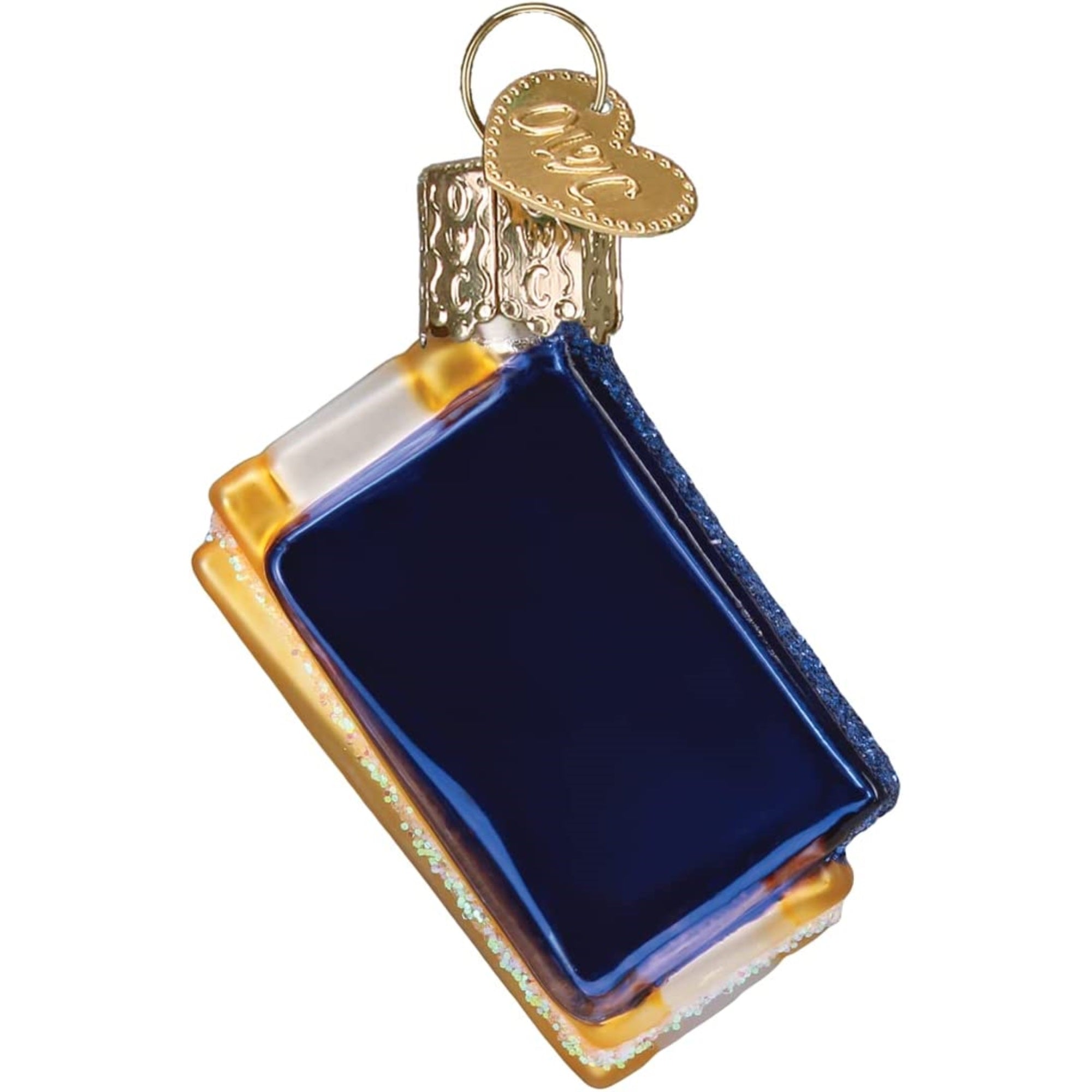 Old World Christmas Mini Blown Glass Passport Ornament, 2.25"