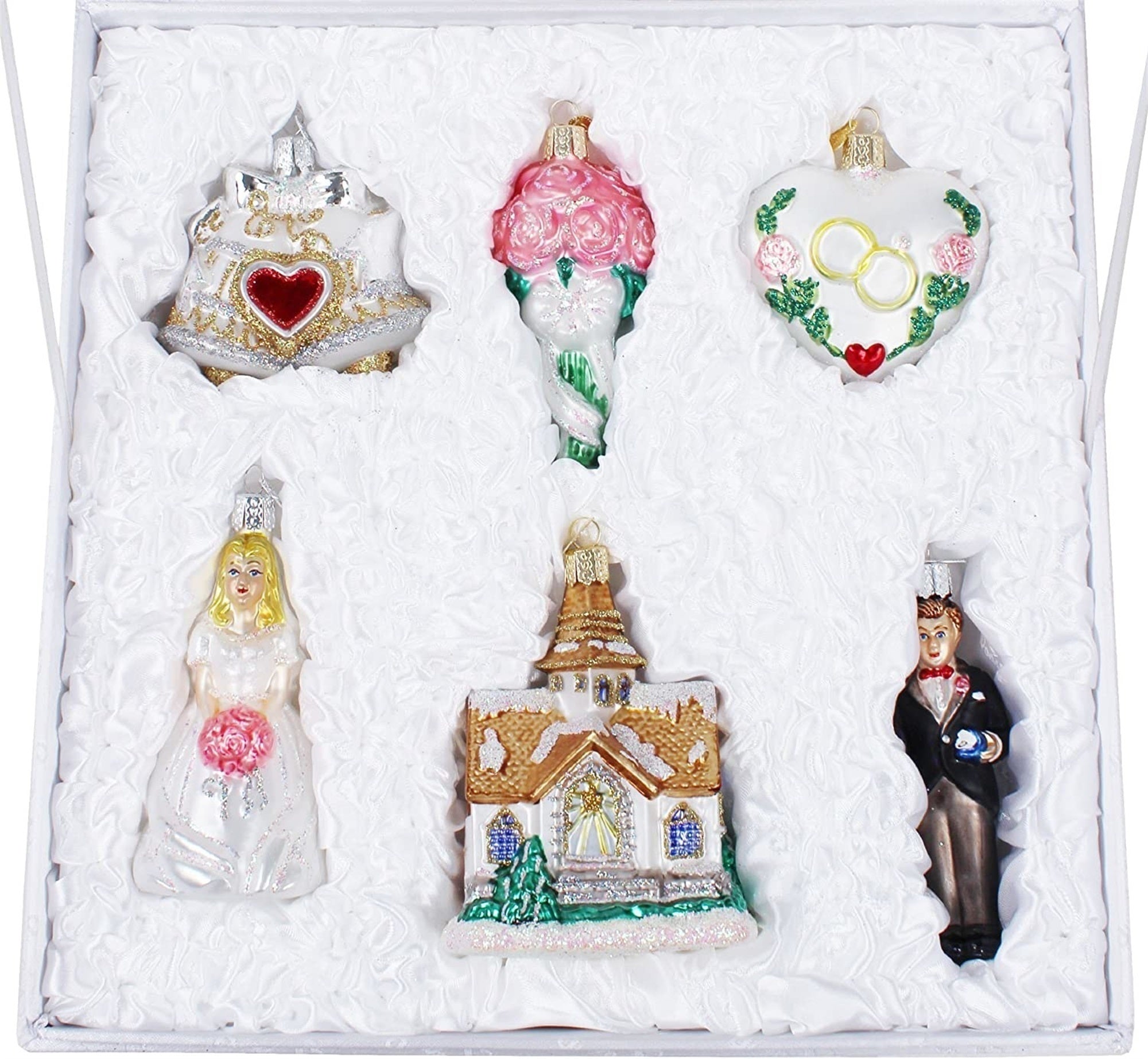 Old World Christmas Wedding Collection Ornament Box Set