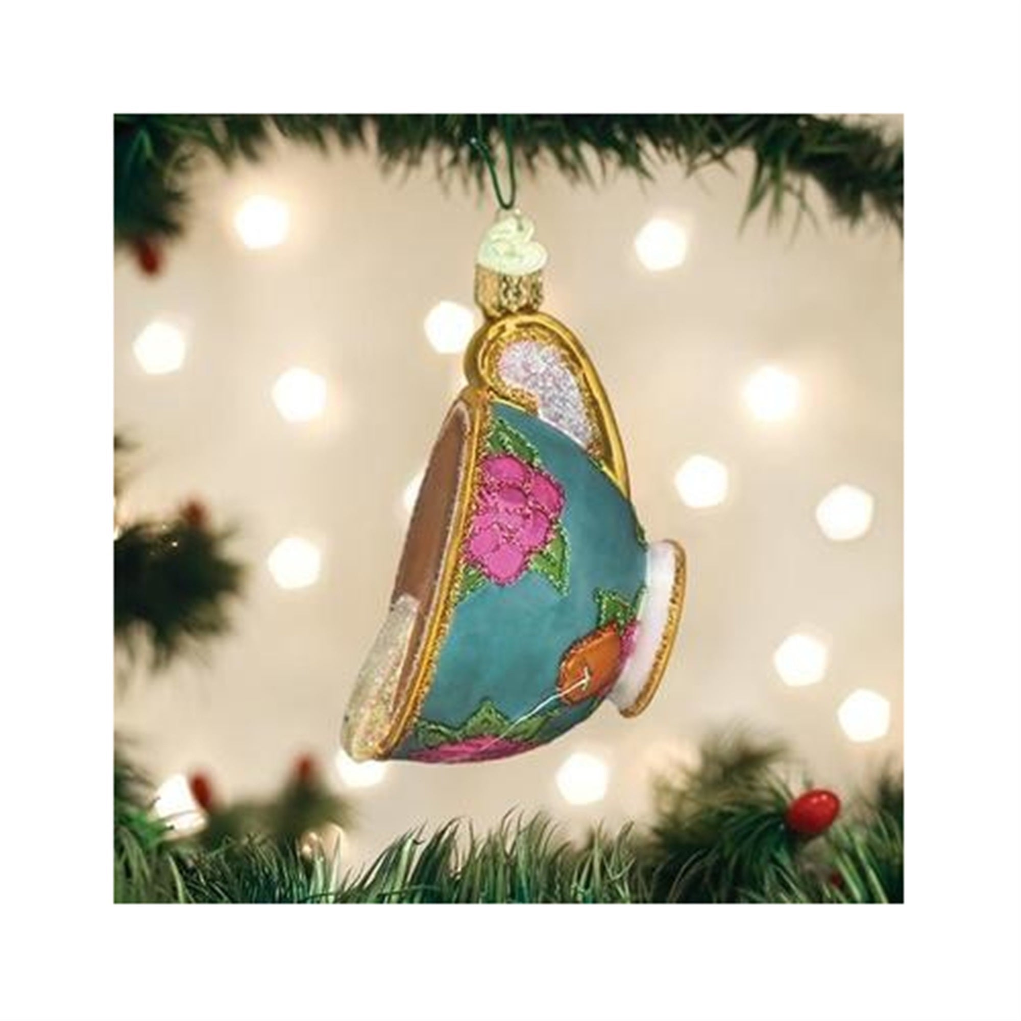 Old World Christmas Cup of Tea Ornament For Christmas Tree
