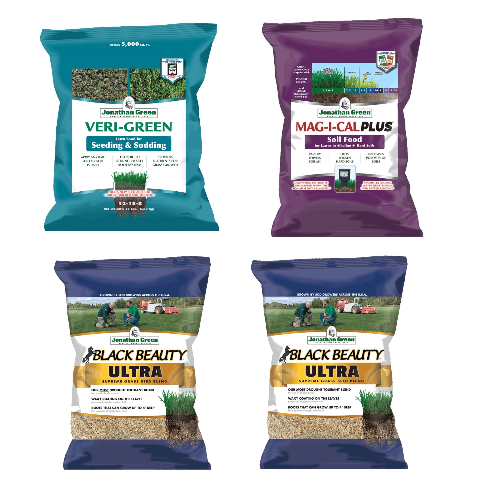 Jonathan Green Grass Seed & Fertilizer Bundle for Alkaline Soil - 5,000 sq ft