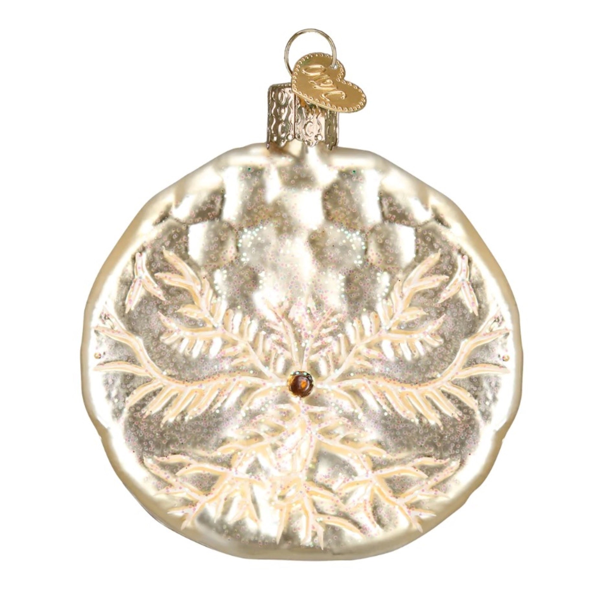 Old World Christmas Glass Blown Ornaments for Christmas Tree, Sand Dollar