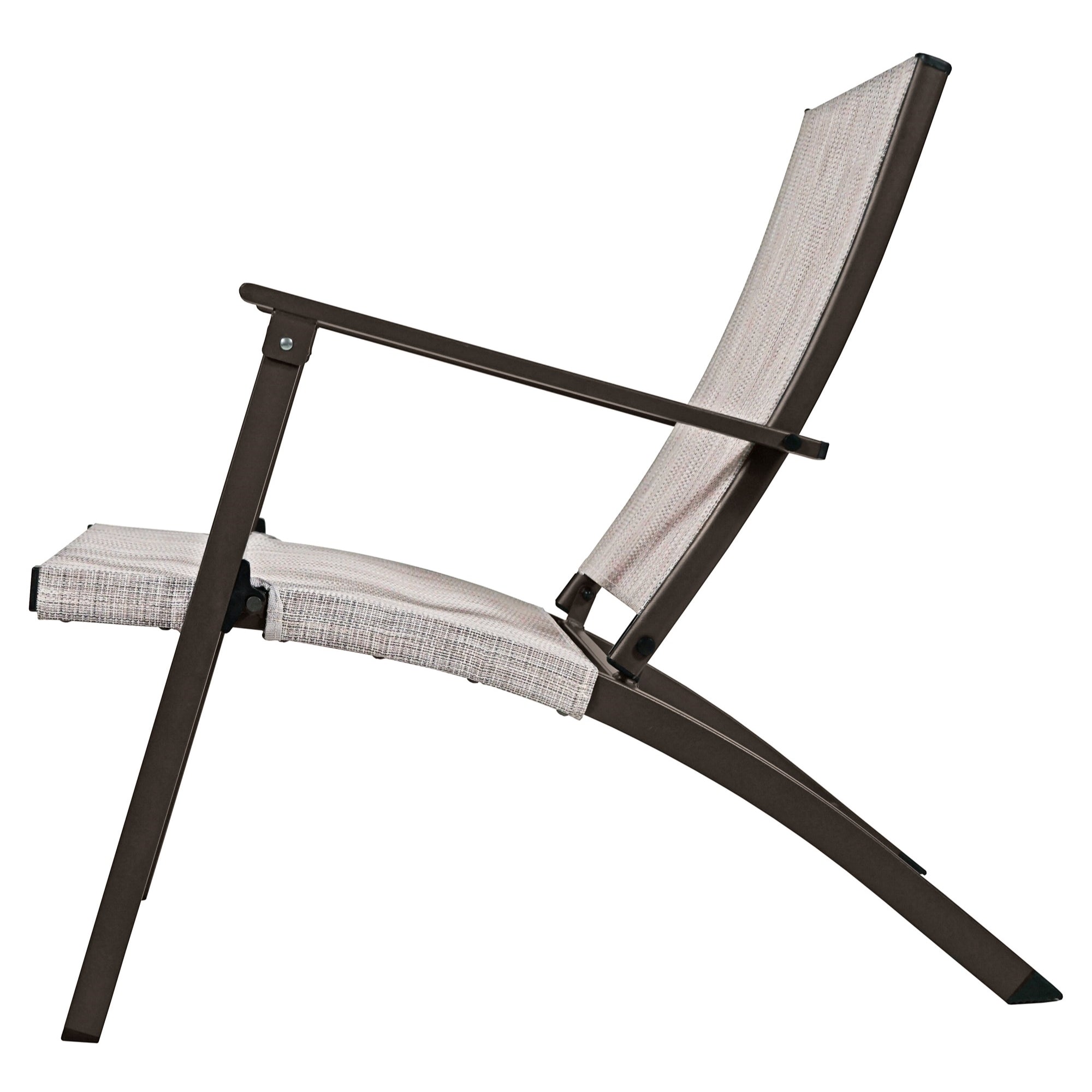 Four Seasons Novara Steel Folding Patio Set, Folding Table, 2 Chairs & Loveseat - 4 Piece