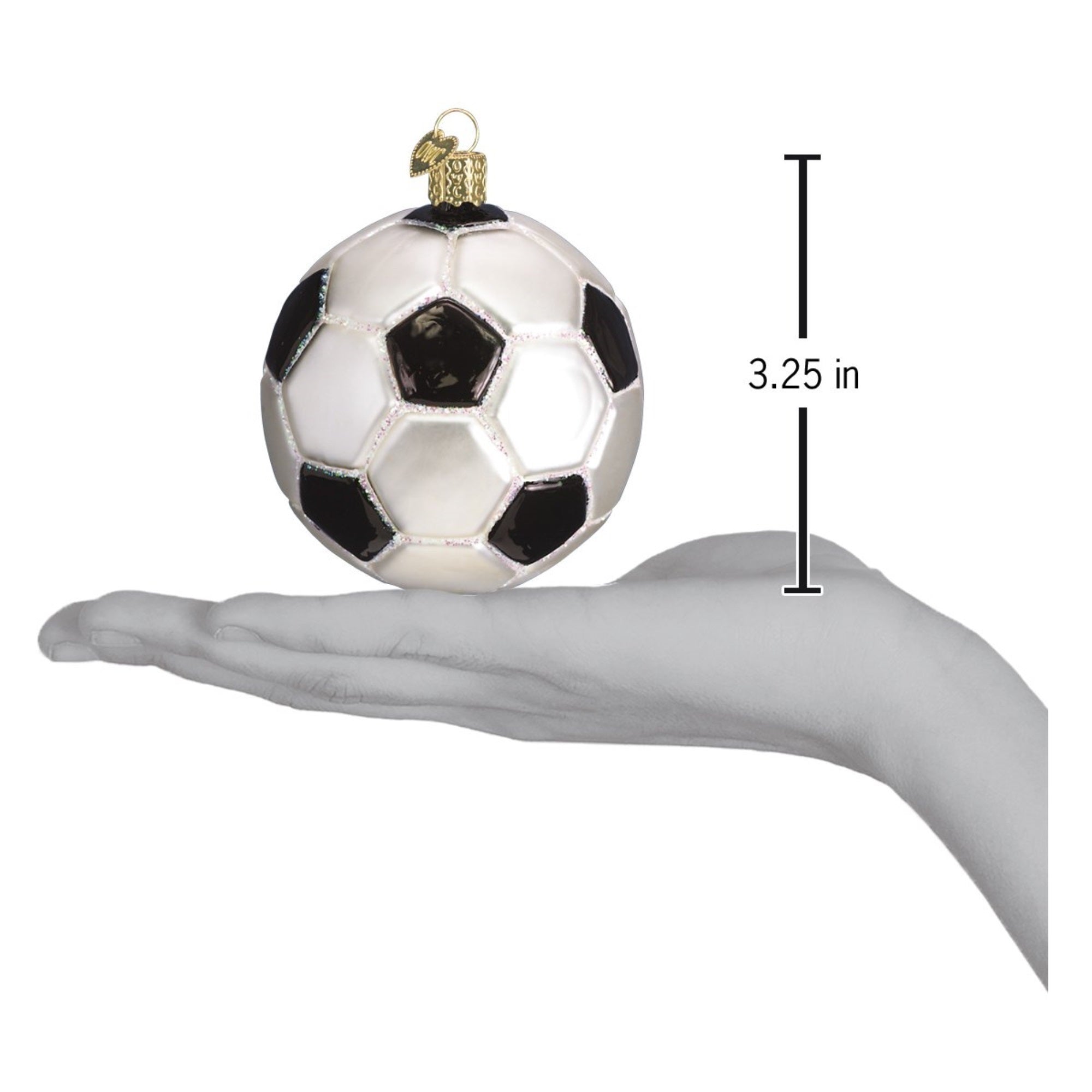 Old World Christmas Glass Blown Ornament, Soccer Ball