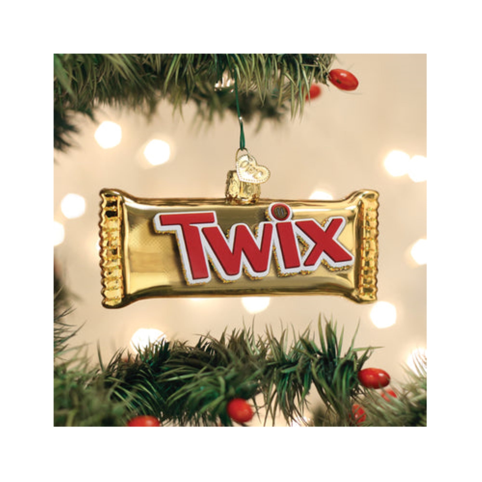 Old World Christmas Blown Glass Christmas Ornament, Twix