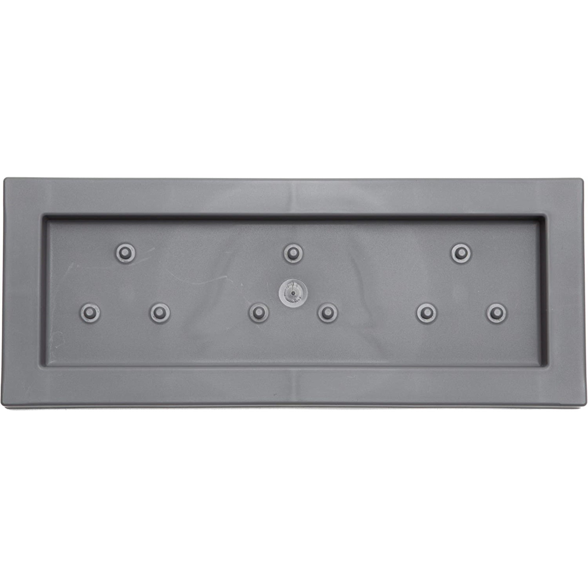 Bloem Trio Flight 3 Resin Planter Pots with Saucer Tray, Charcoal Gray 14”