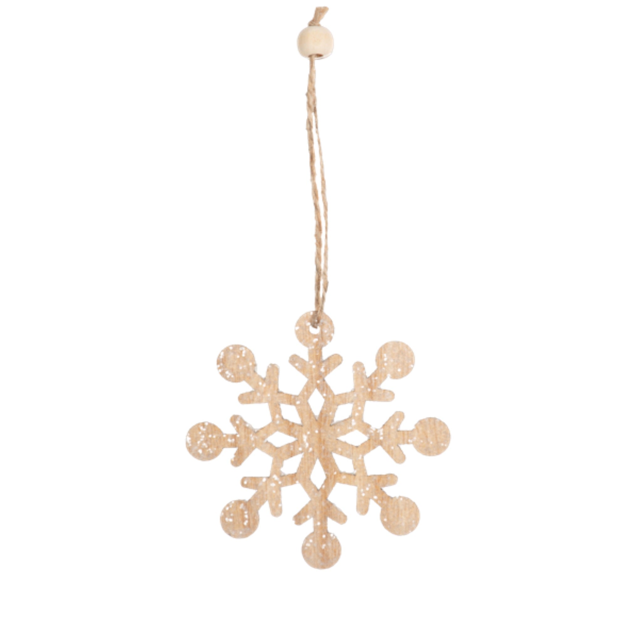 Ganz Natural Wooden Snowflake Ornament Boxed Set, 9-Piece Set, Assorted Styles