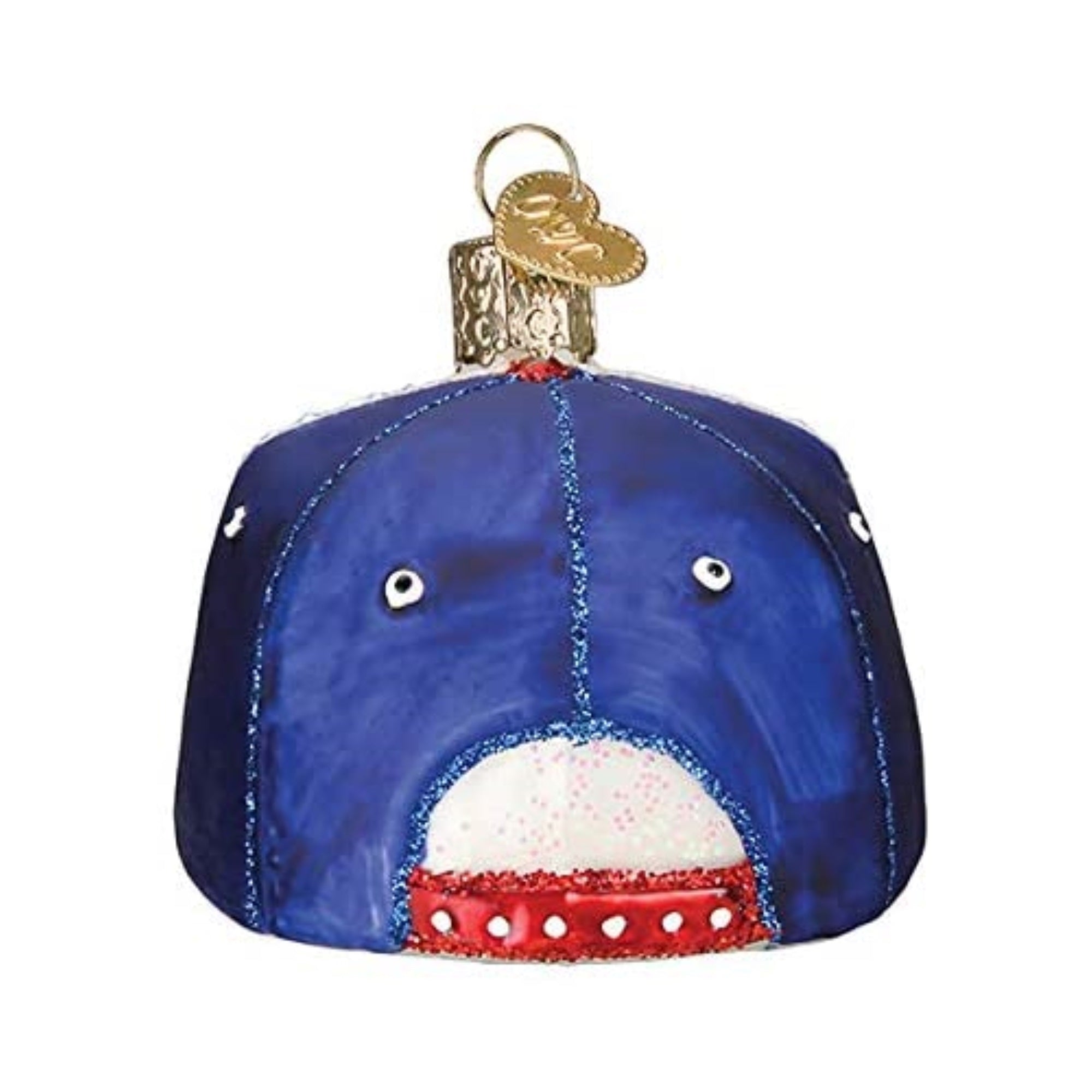 Old World Christmas Blown Glass Christmas Ornament, Baseball Cap