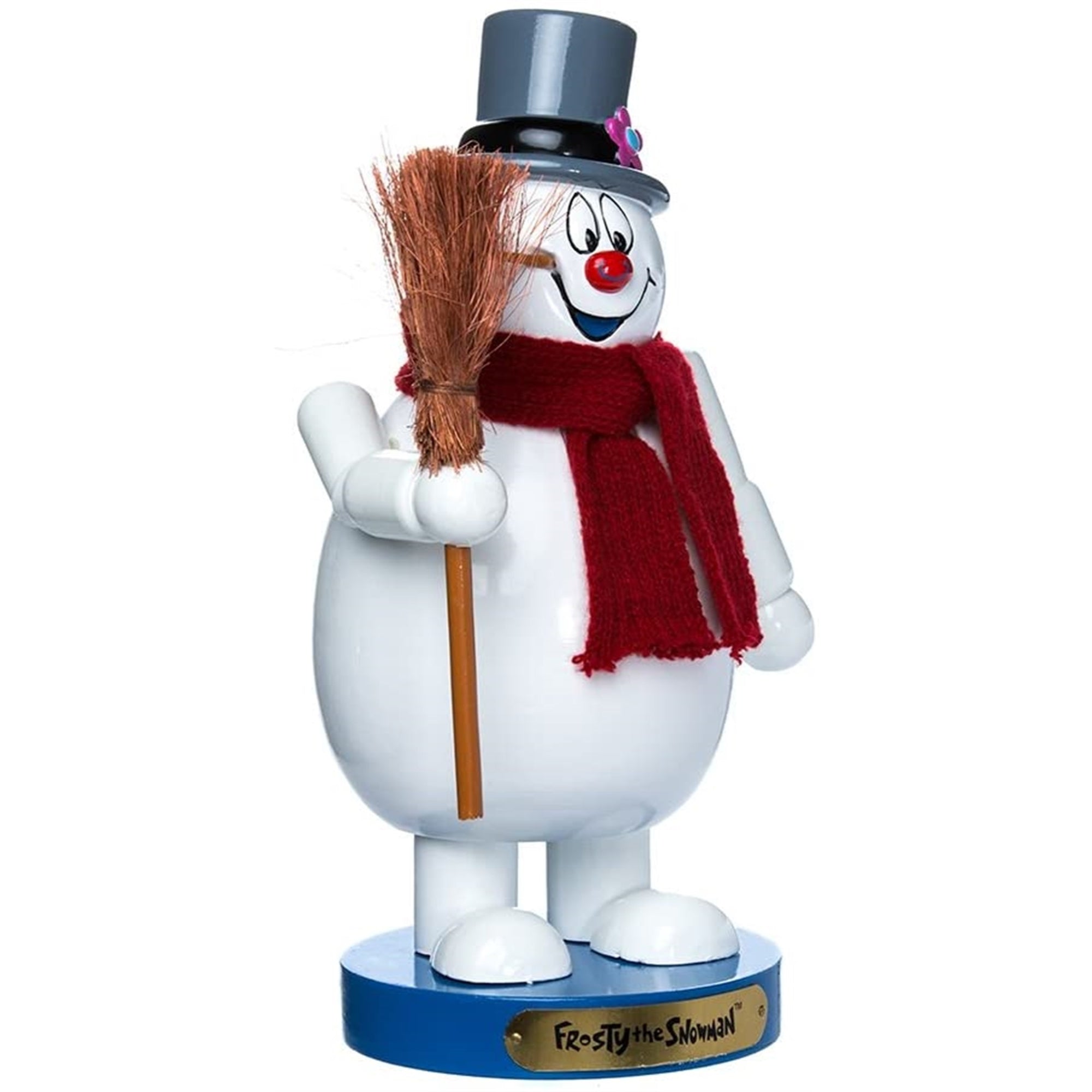 Kurt Adler Wooden Frosty the Snowman Nutcracker, 10"