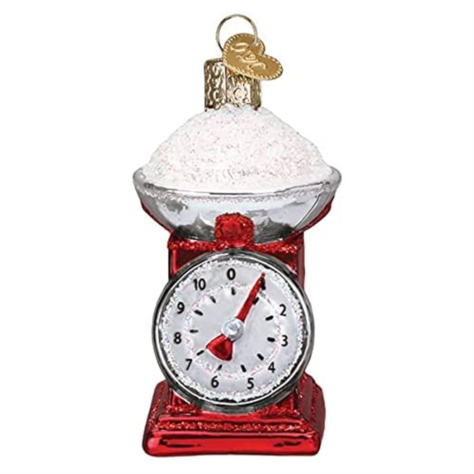 Old World Christmas Glass Blown Ornament, Kitchen Scale