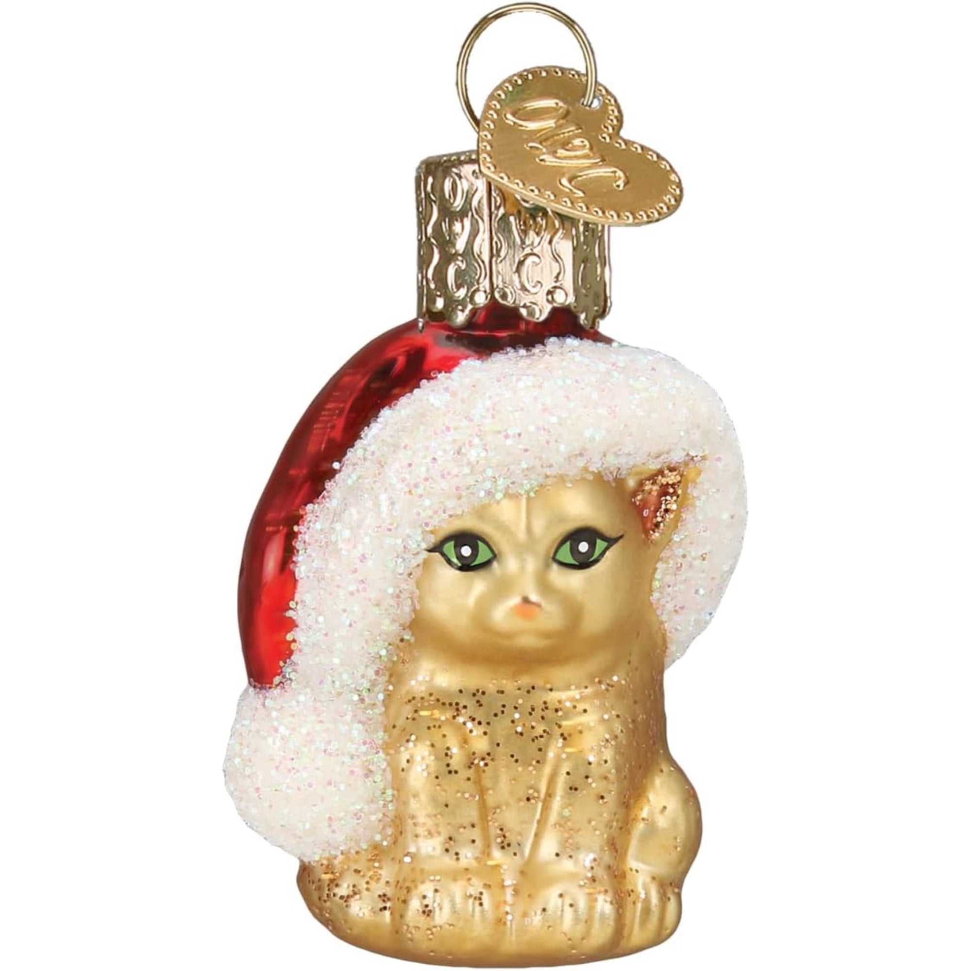 Old World Christmas Gumdrops Mini Santa's Kitten Glass Blown Ornament for Christmas Tree