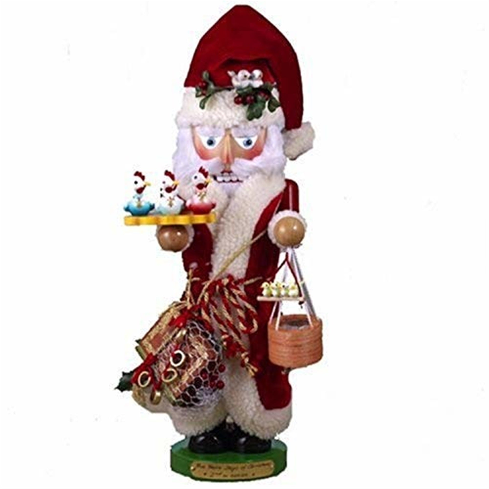 Steinbach Limited Edition 4 Calling Doves, 3 French Hens, 2 Turtle Doves Nutcracker 17"