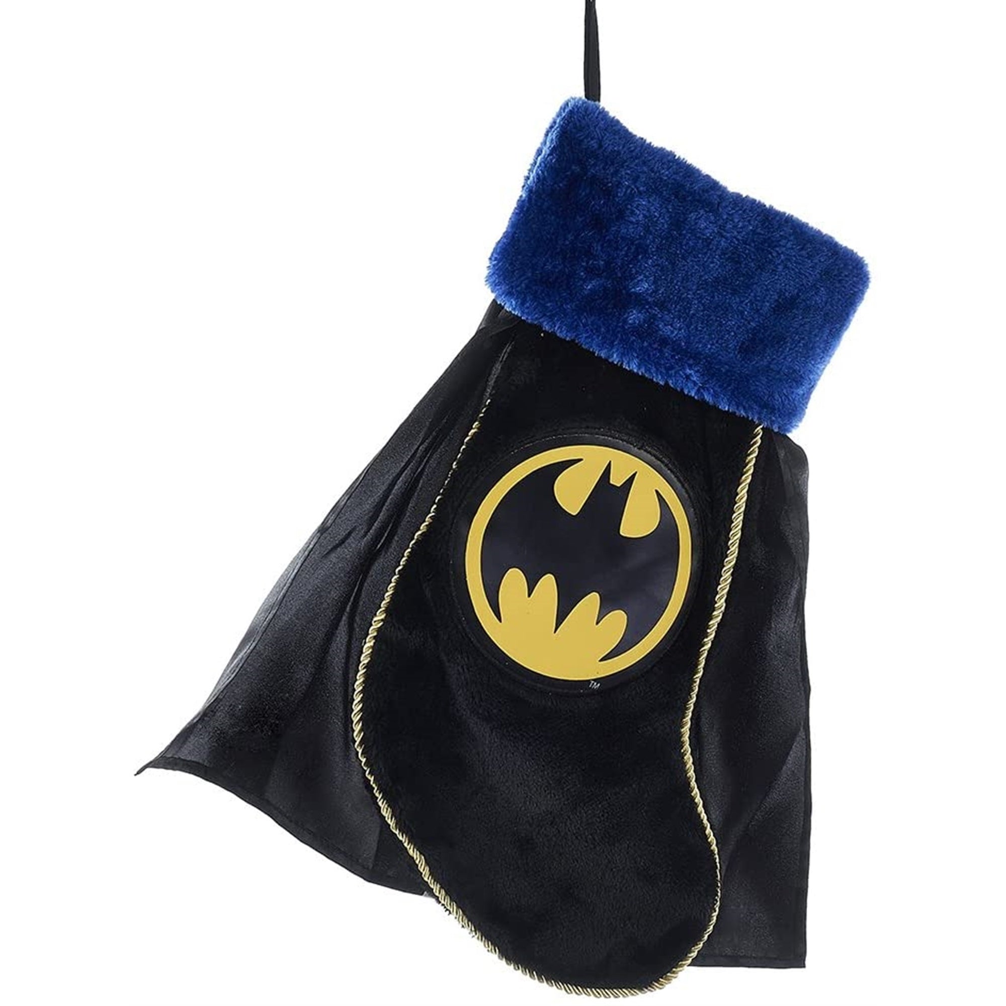 Kurt Adler Batman Applique Christmas Stocking w/ Cape, 19"