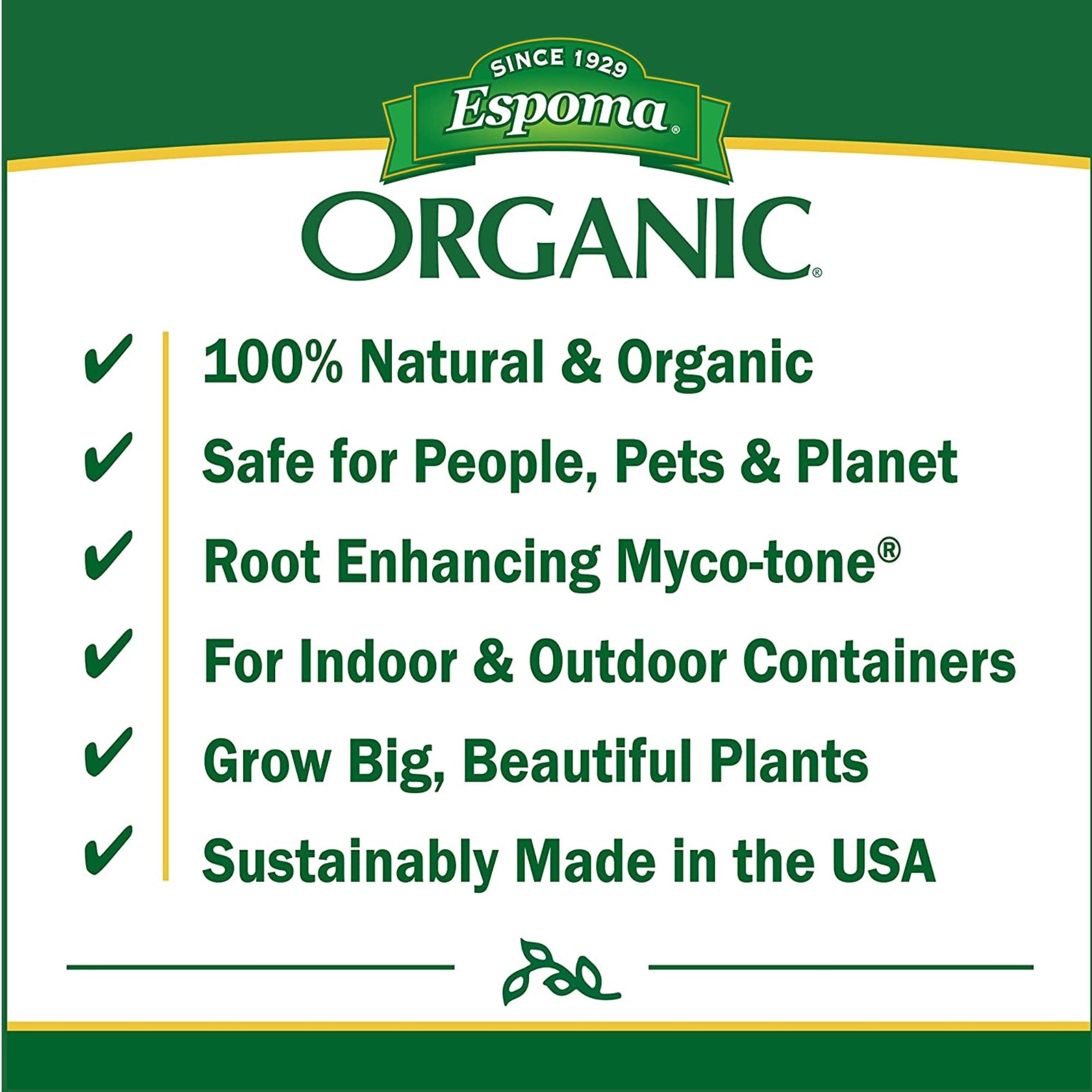 Espoma Organic Potting Mix for Potted Plants, All Natural for Organic Gardening - for Indoor & Outdoor Containers