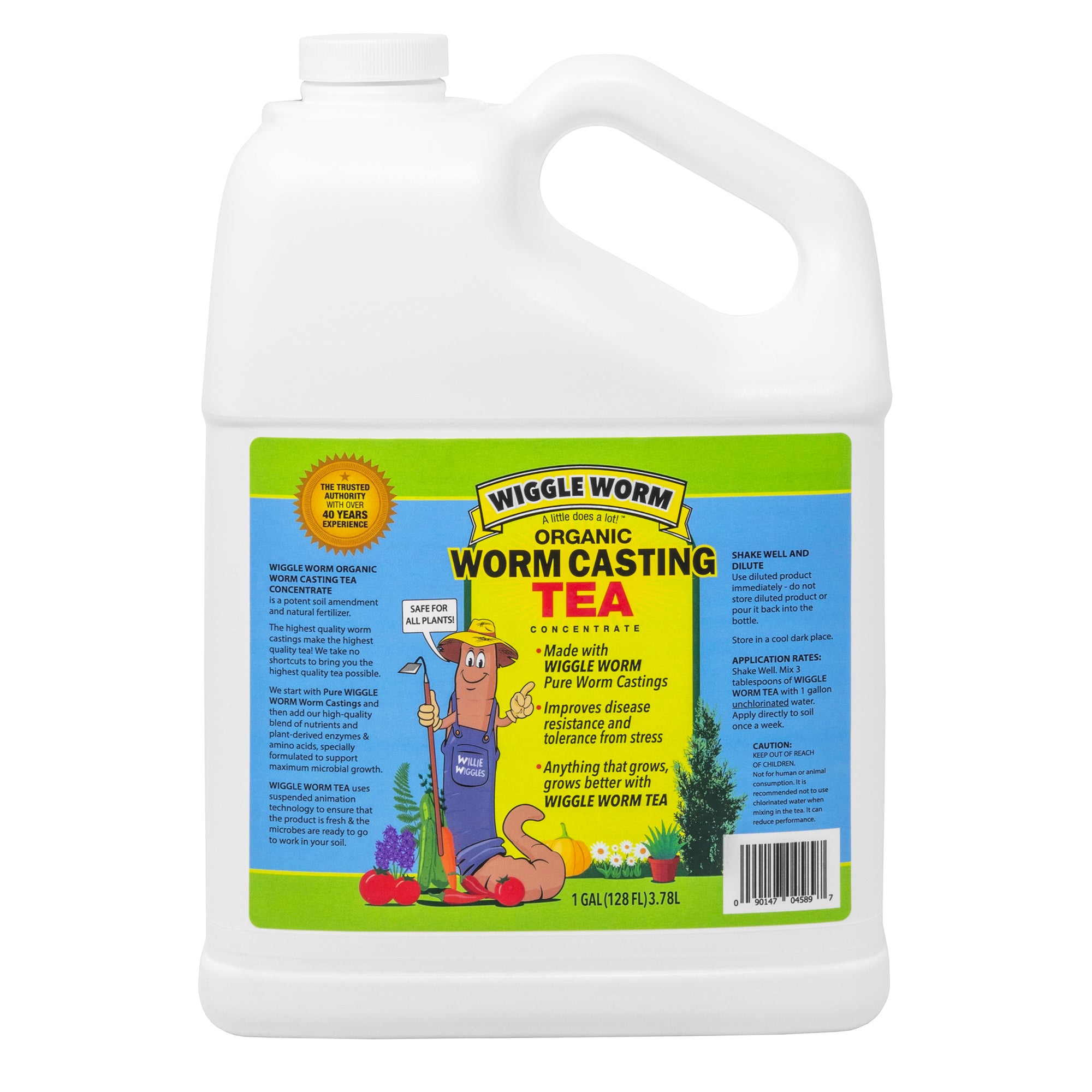 WIGGLE WORM Organic Pure Worm Castings Tea Plant Food Fertilizer For Gardens, Flowers, Indoor or Outdoor Plants