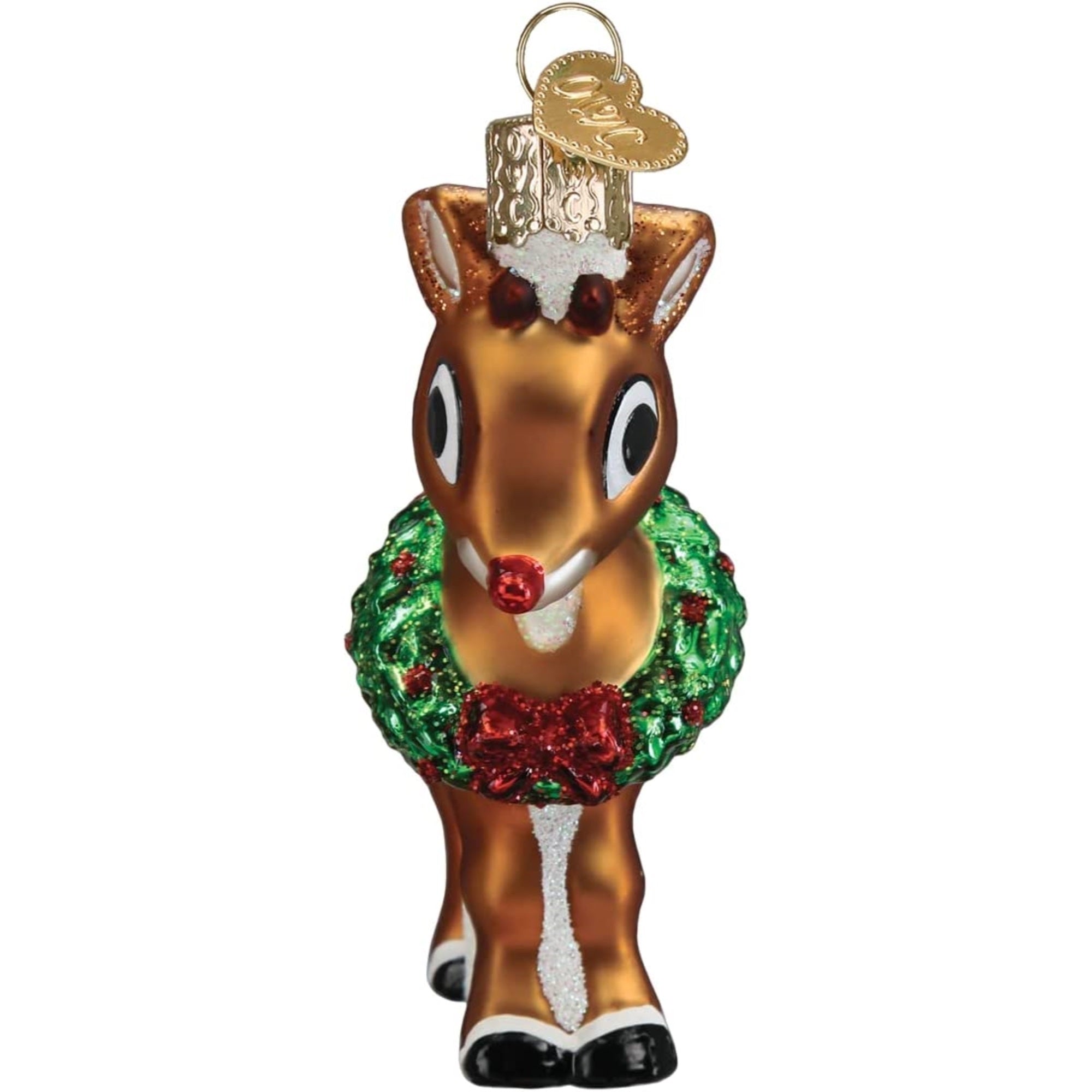 Old World Blown Glass Christmas Ornaments, Rudoph The Red-Nosed Reindeer