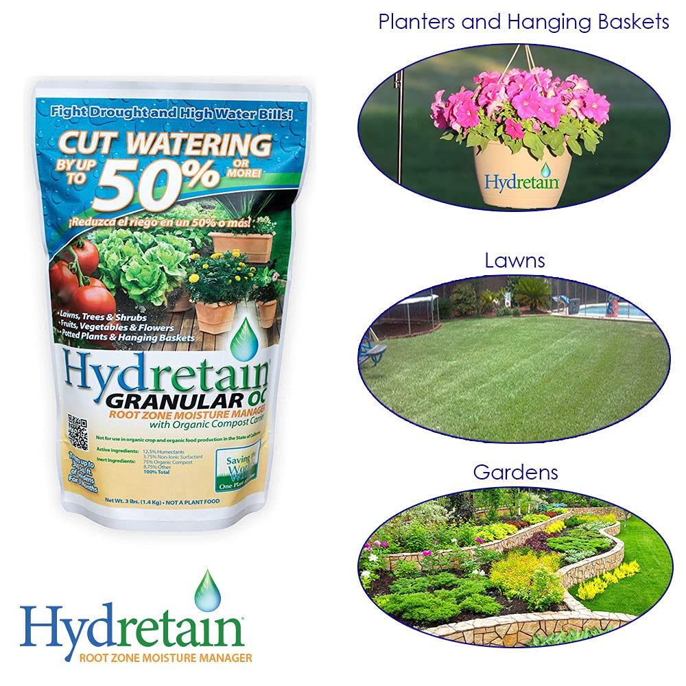 Hydretain Root Zone Moisture Manager w/ Organic Compost Carrier Granular, 15 lbs