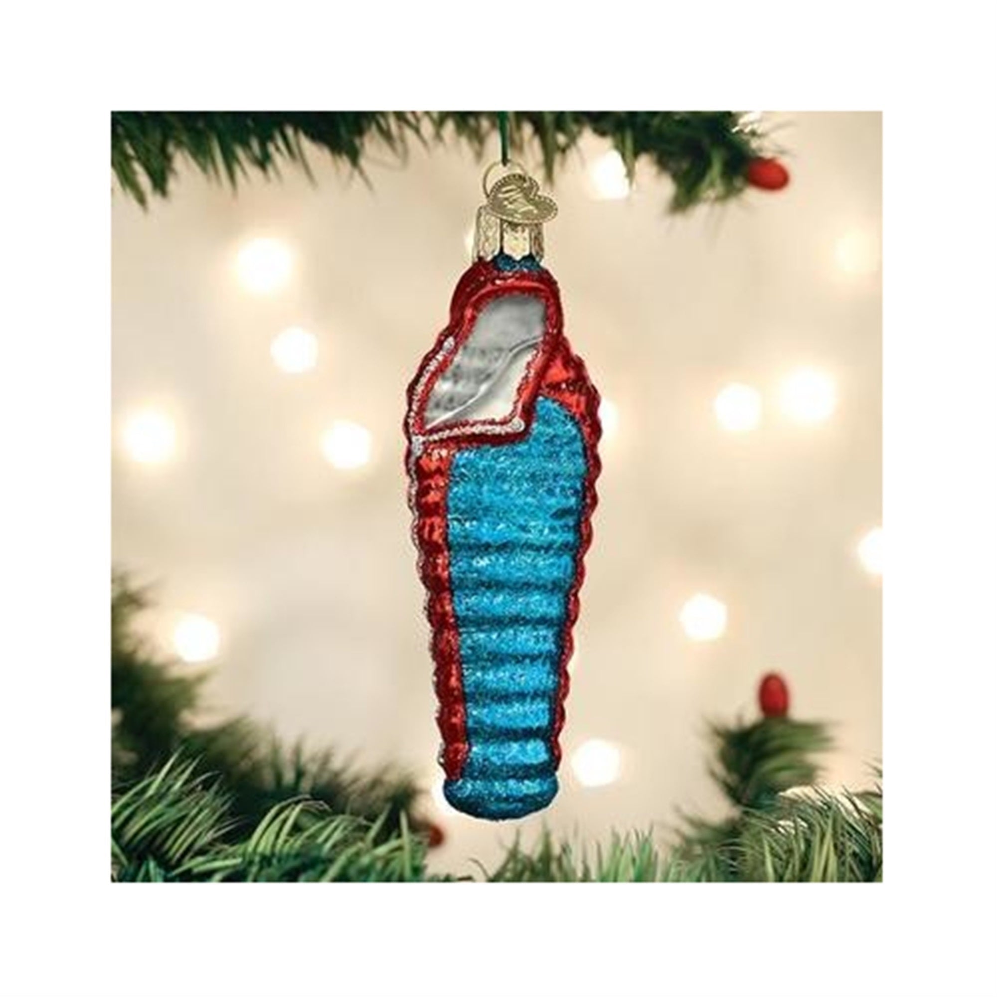 Old World Christmas Sleeping Bag Blown Glass Ornament