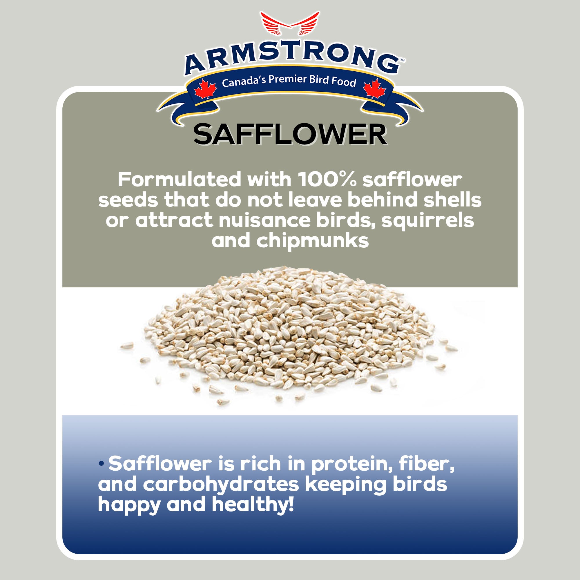 Armstrong Wild Bird Food Safflower Bird Seed