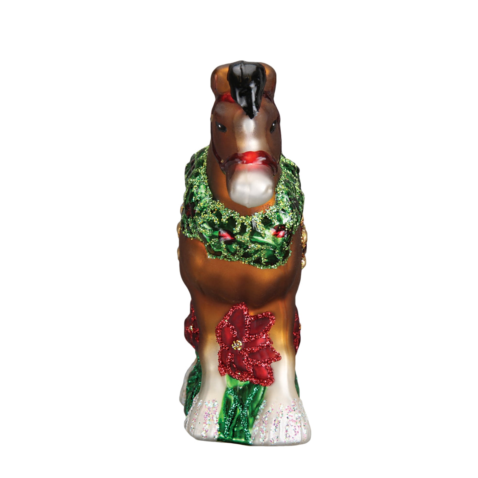 Old World Christmas Holiday Clydesdale Glass Blown Ornament