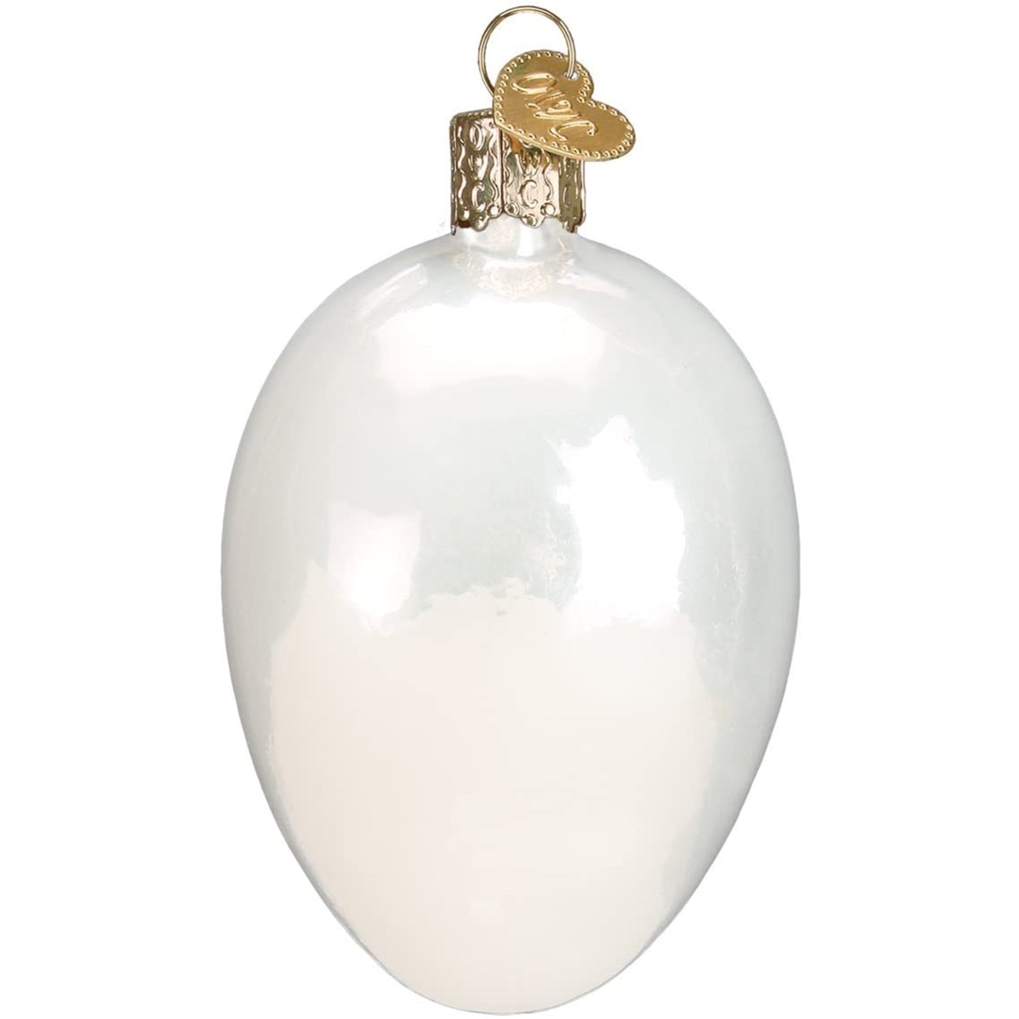 Old World Christmas Glass Blown Ornament Deviled Egg, 3"