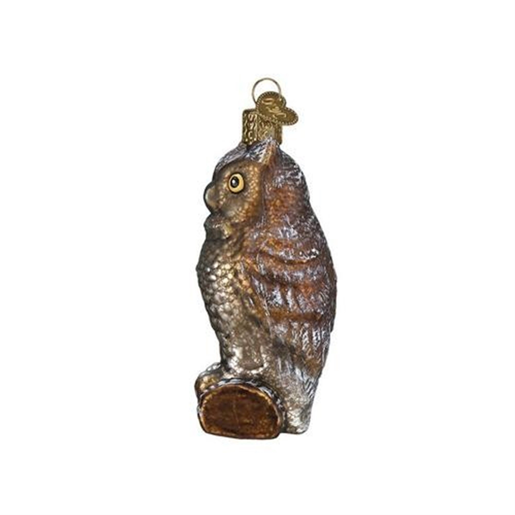 Old World Christmas Glass Blown Ornament, Vintage Wise Old Owl (#51003)