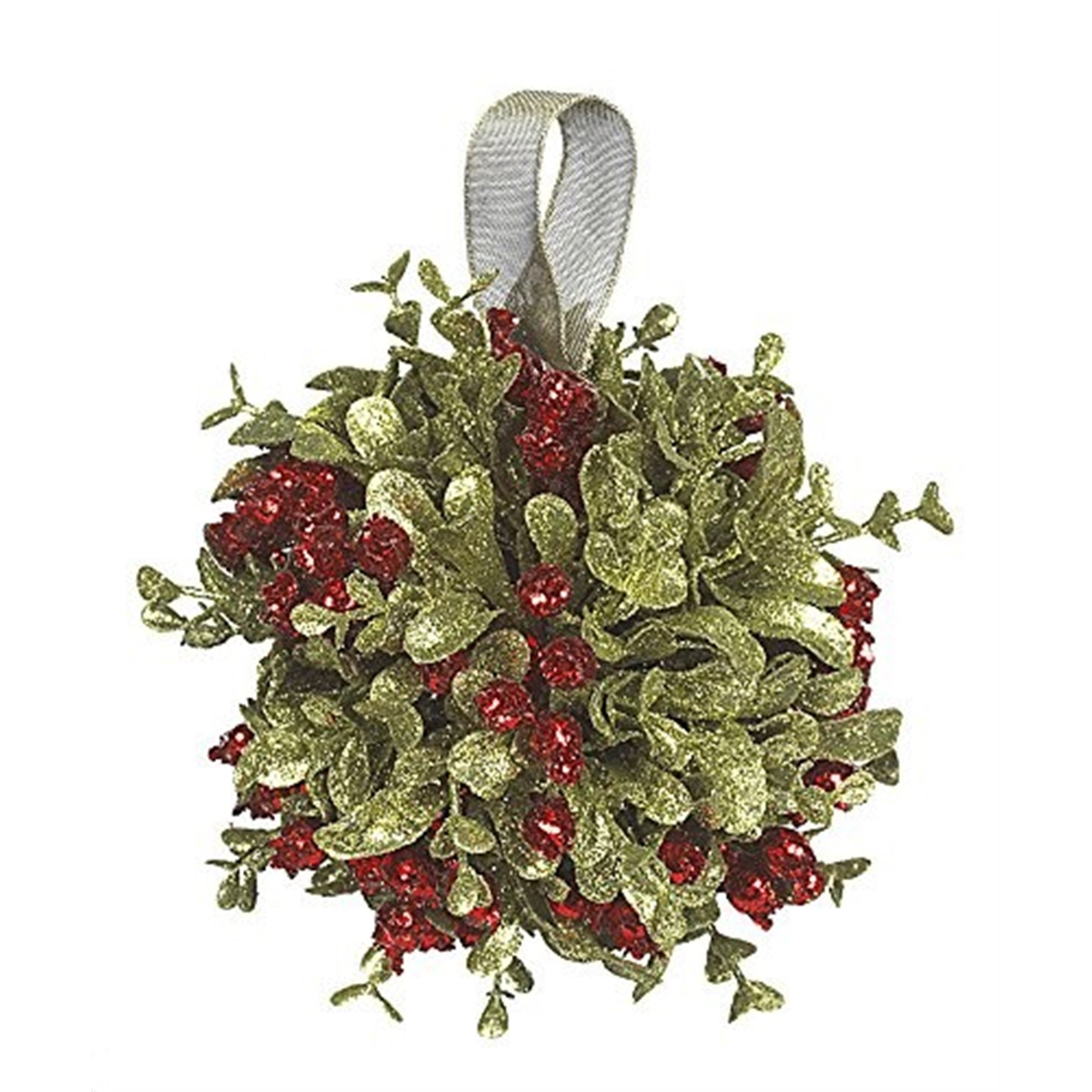 Ganz KK15 Mistletoe Kissball Ornament, 5 diameter
